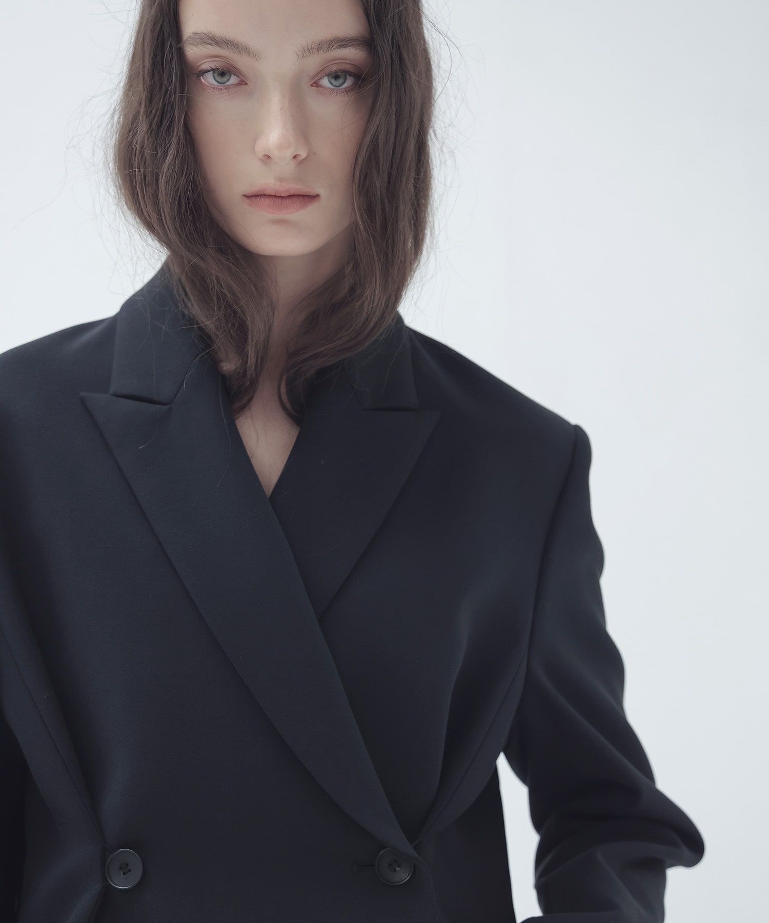 double breasted adjust form coat