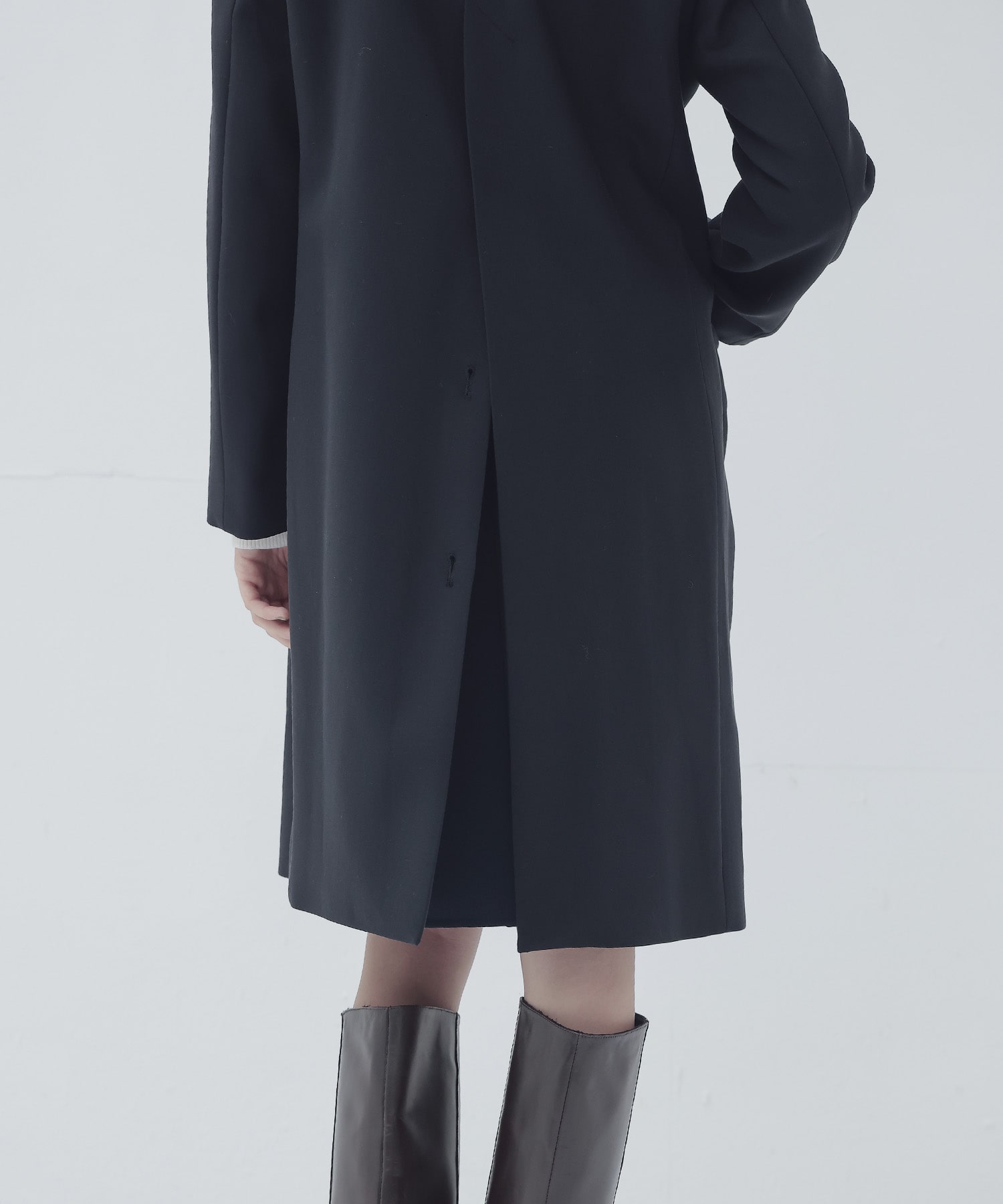 double breasted adjust form coat