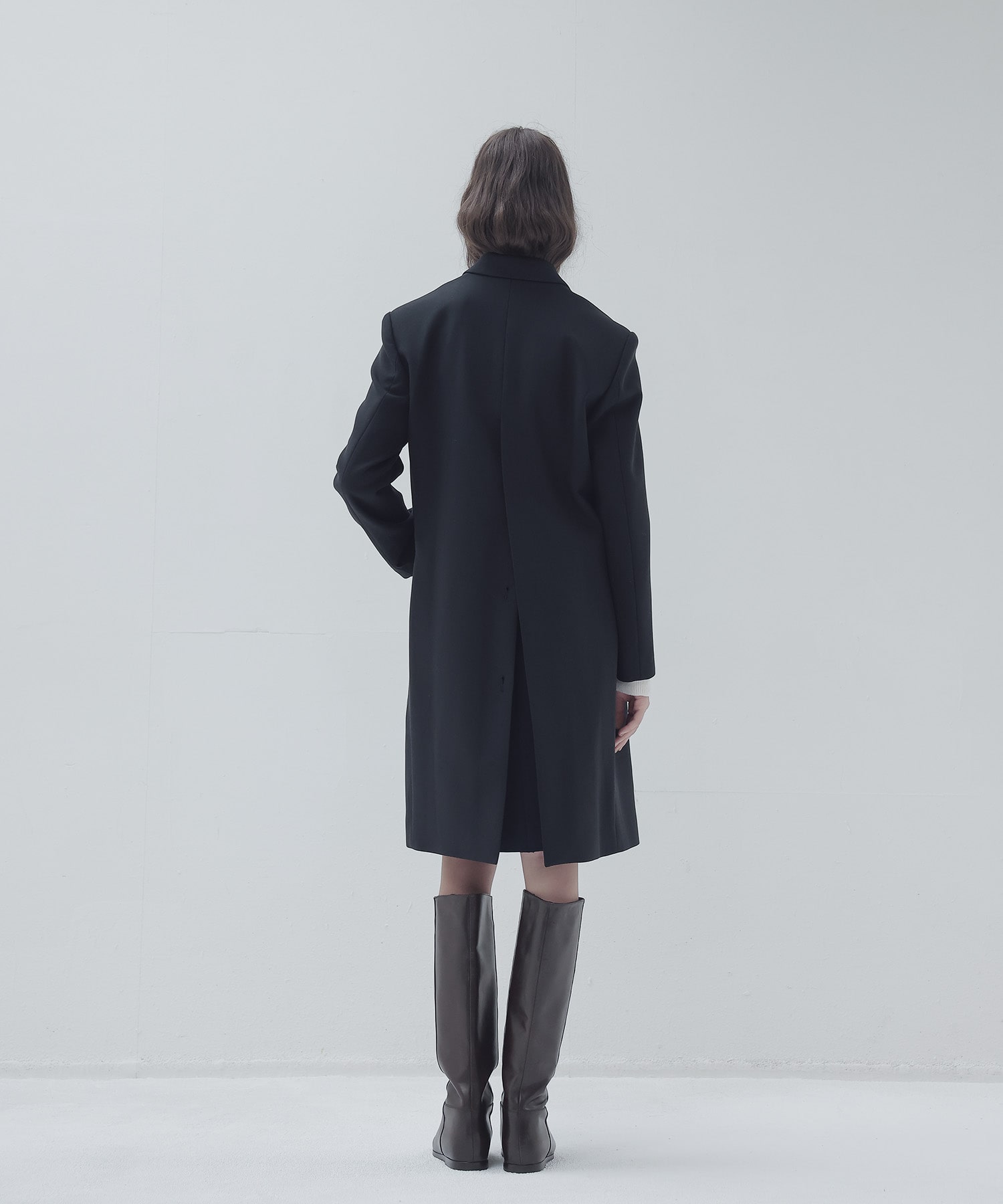 double breasted adjust form coat