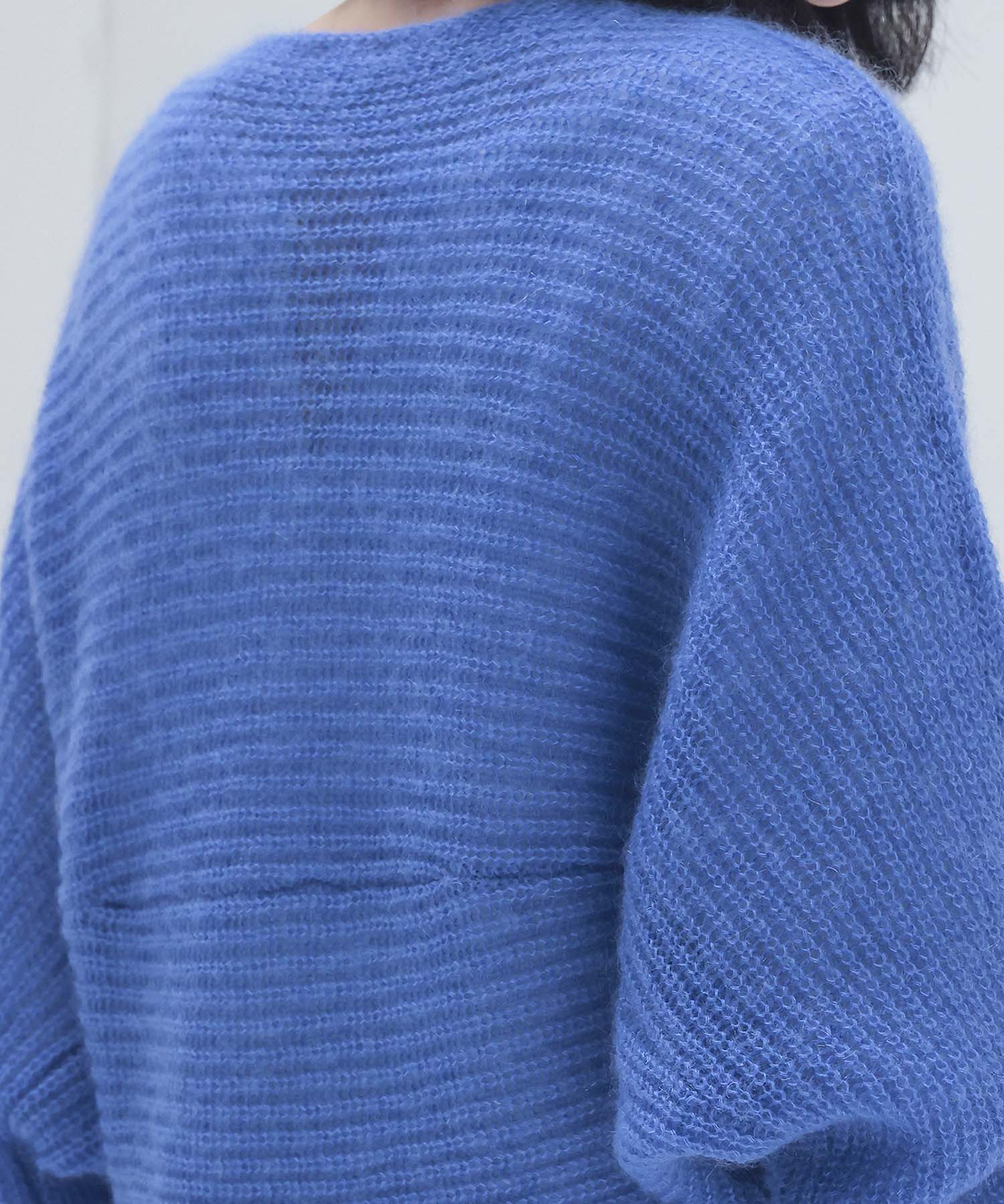 feather mohair dolman sleeve pullover