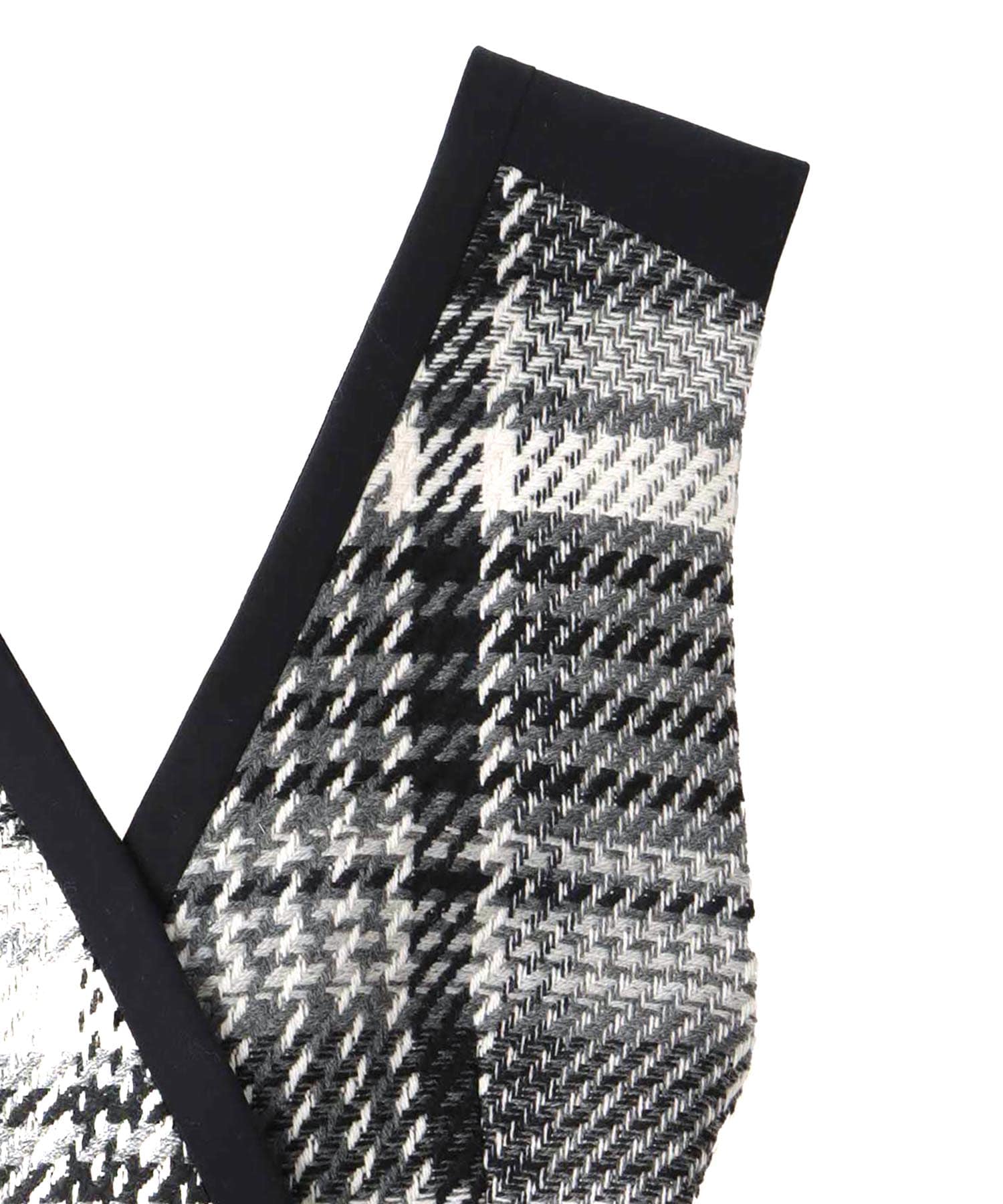 tweed check x W face belted dress