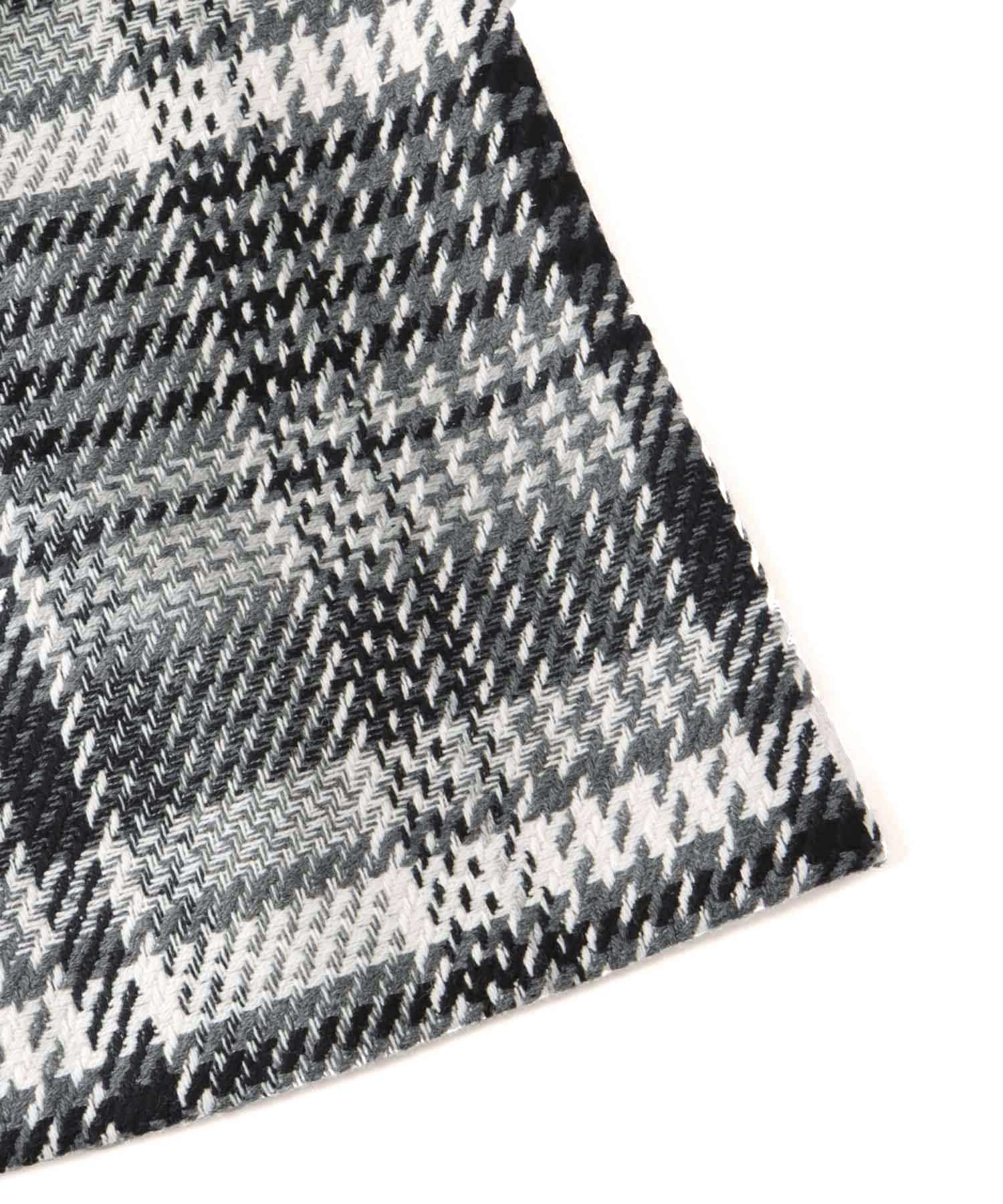 tweed check x W face belted dress