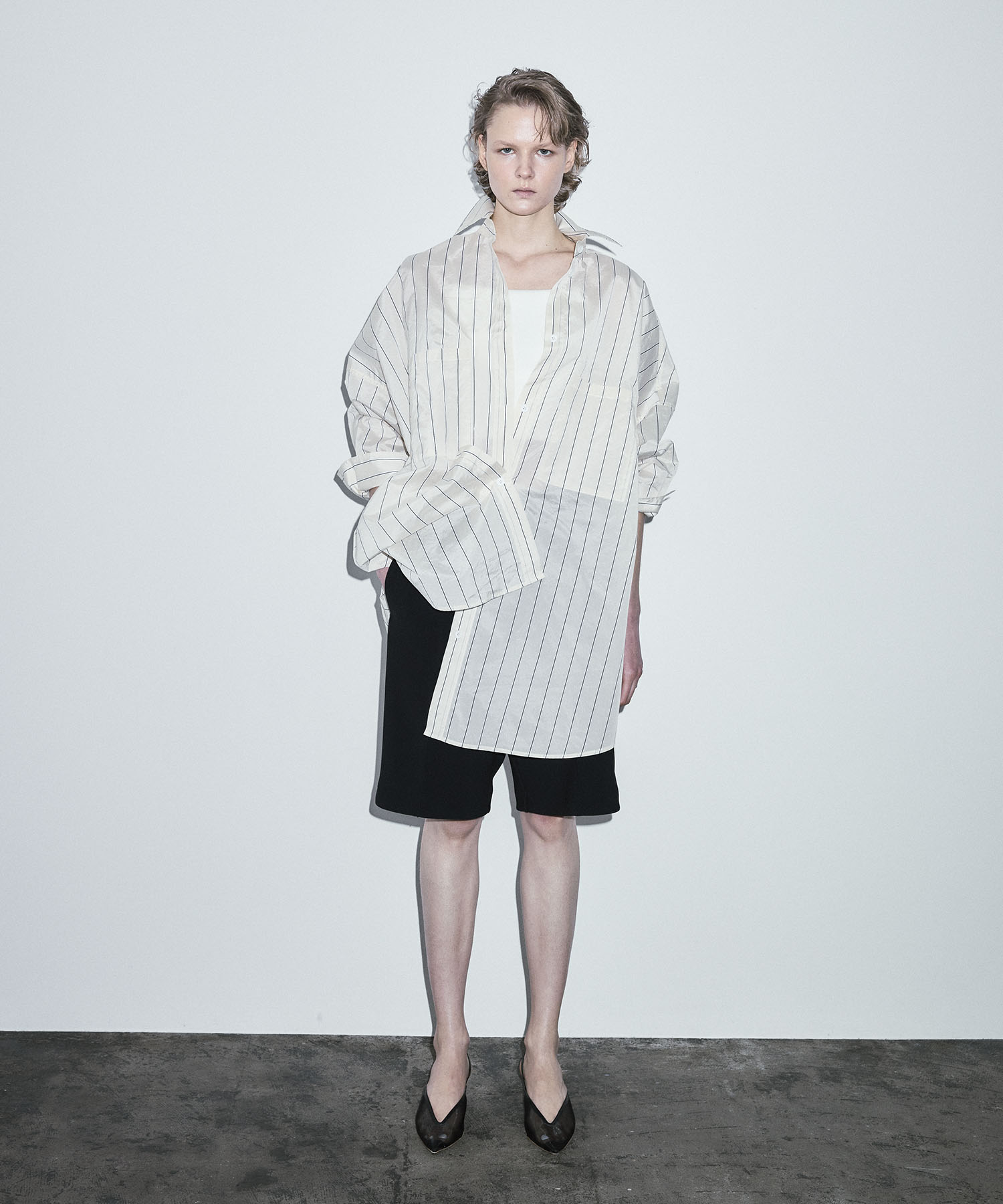 pinstripe big shirt