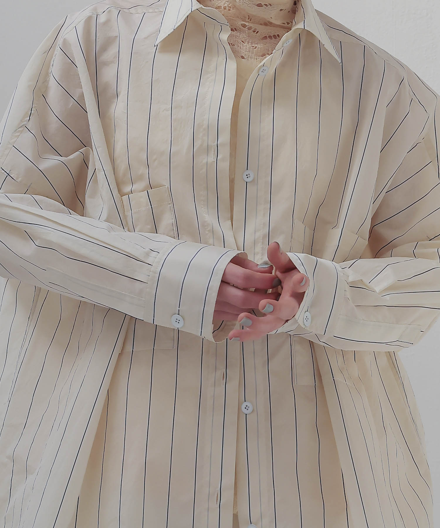 pinstripe big shirt