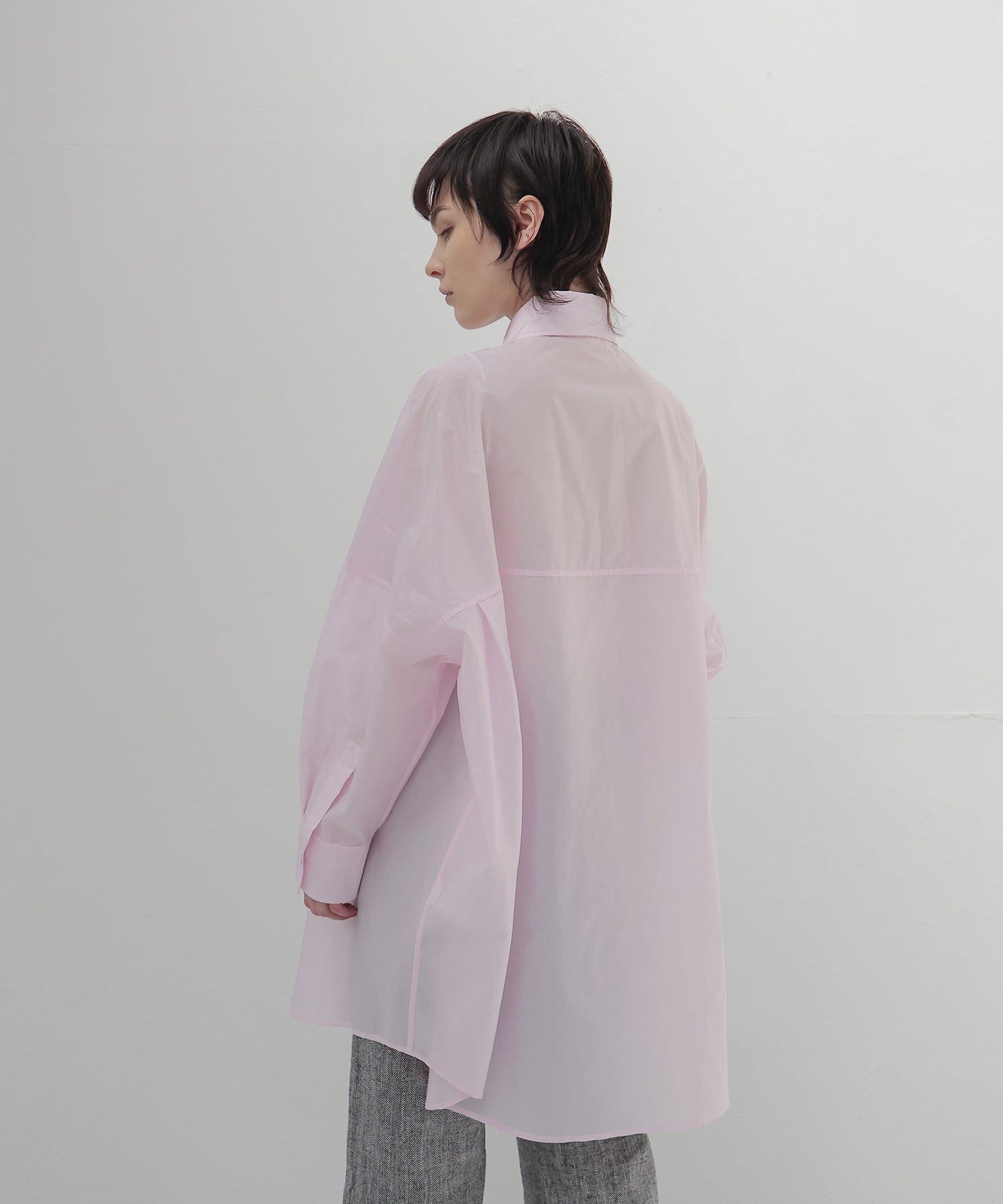 powder pink big shirt