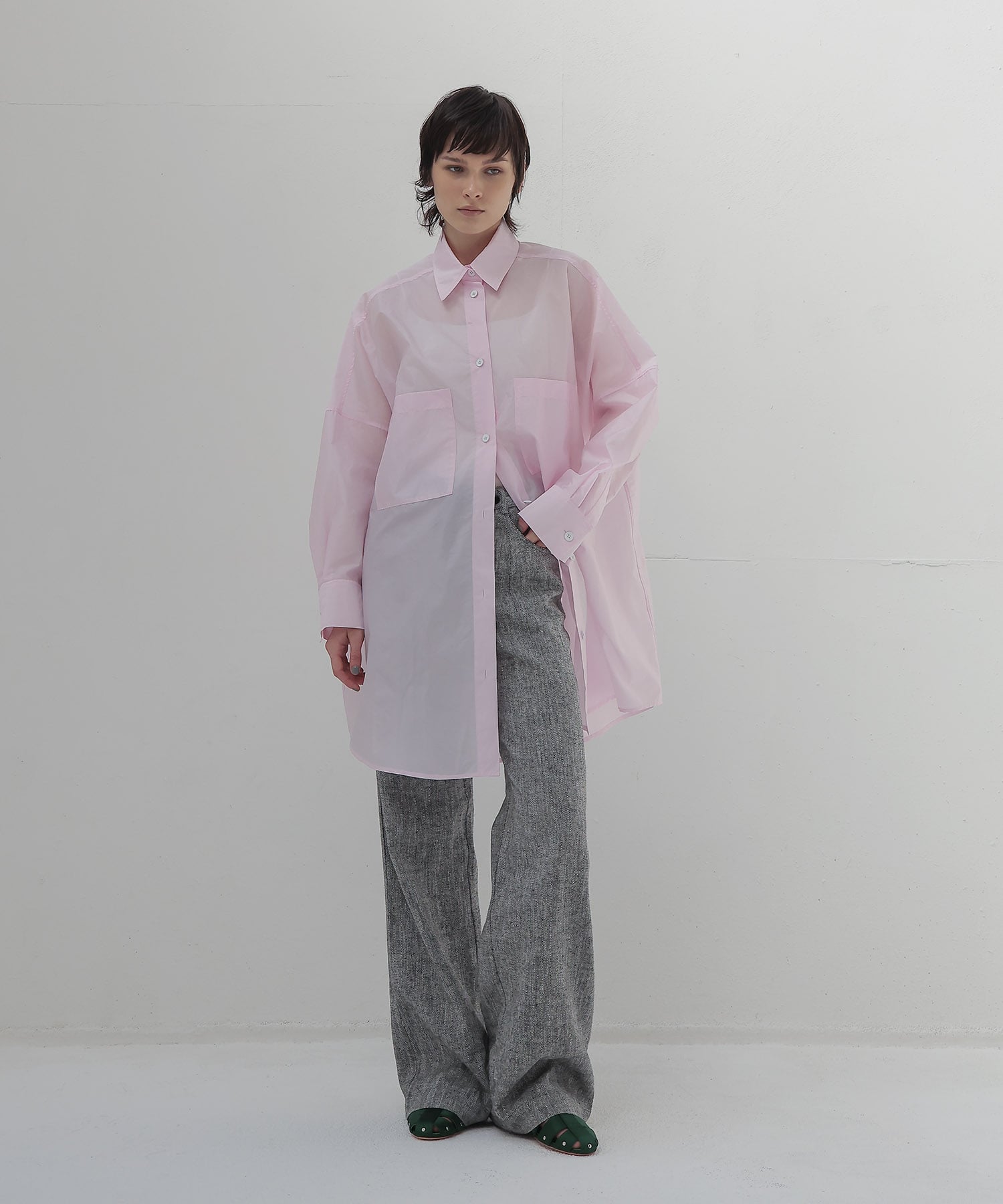 powder pink big shirt