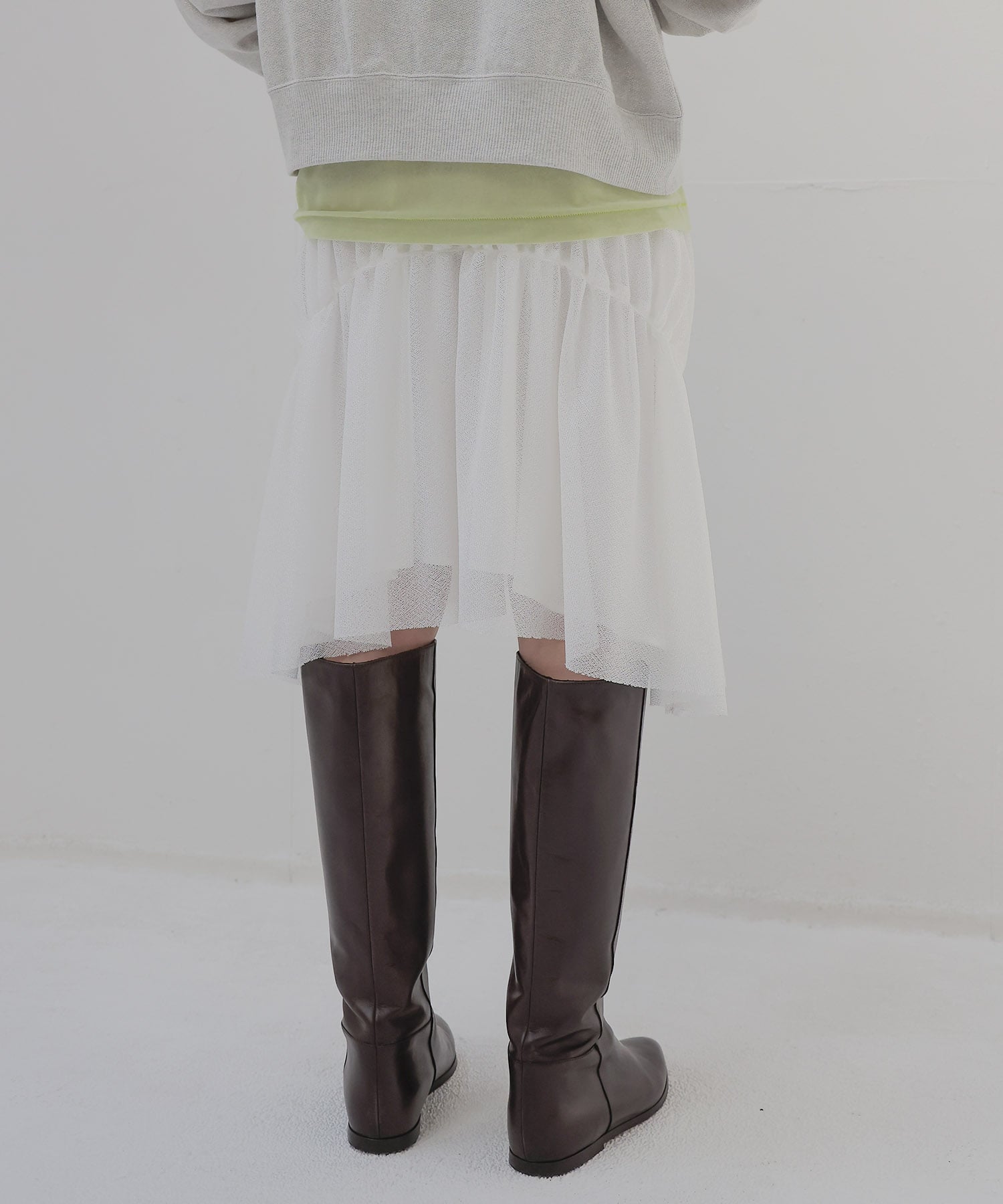 bright amunzen tulle mini skirt