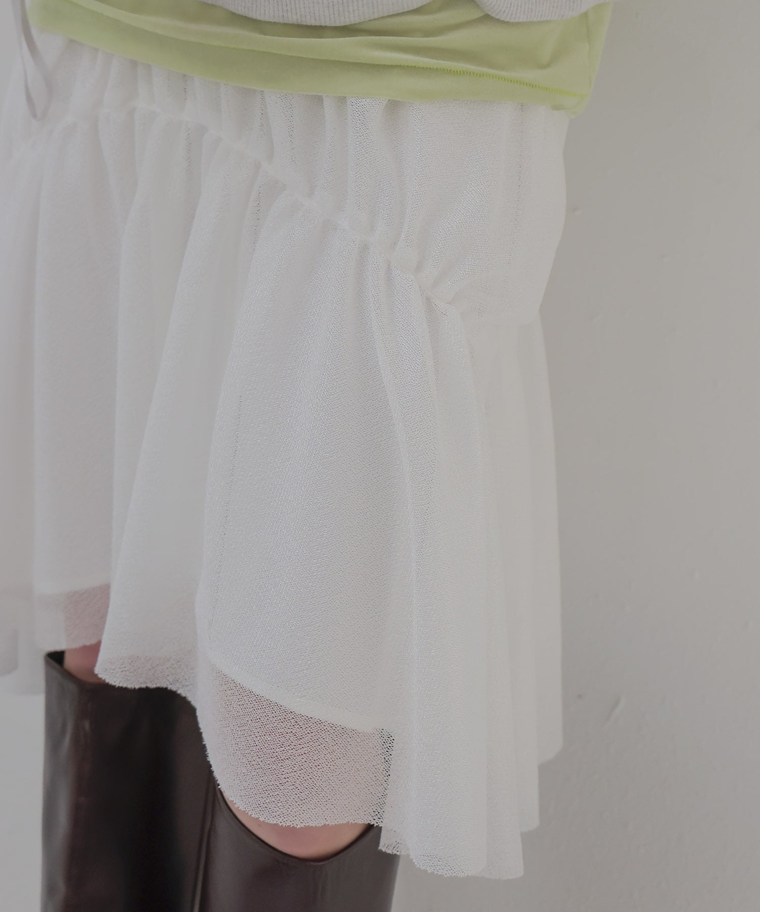 bright amunzen tulle mini skirt