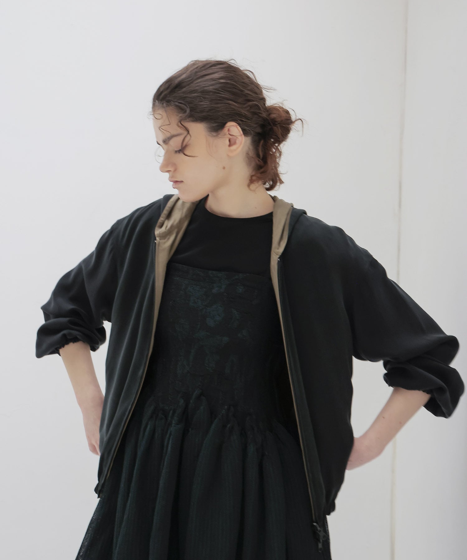 fibril cupra revesible zip blouson