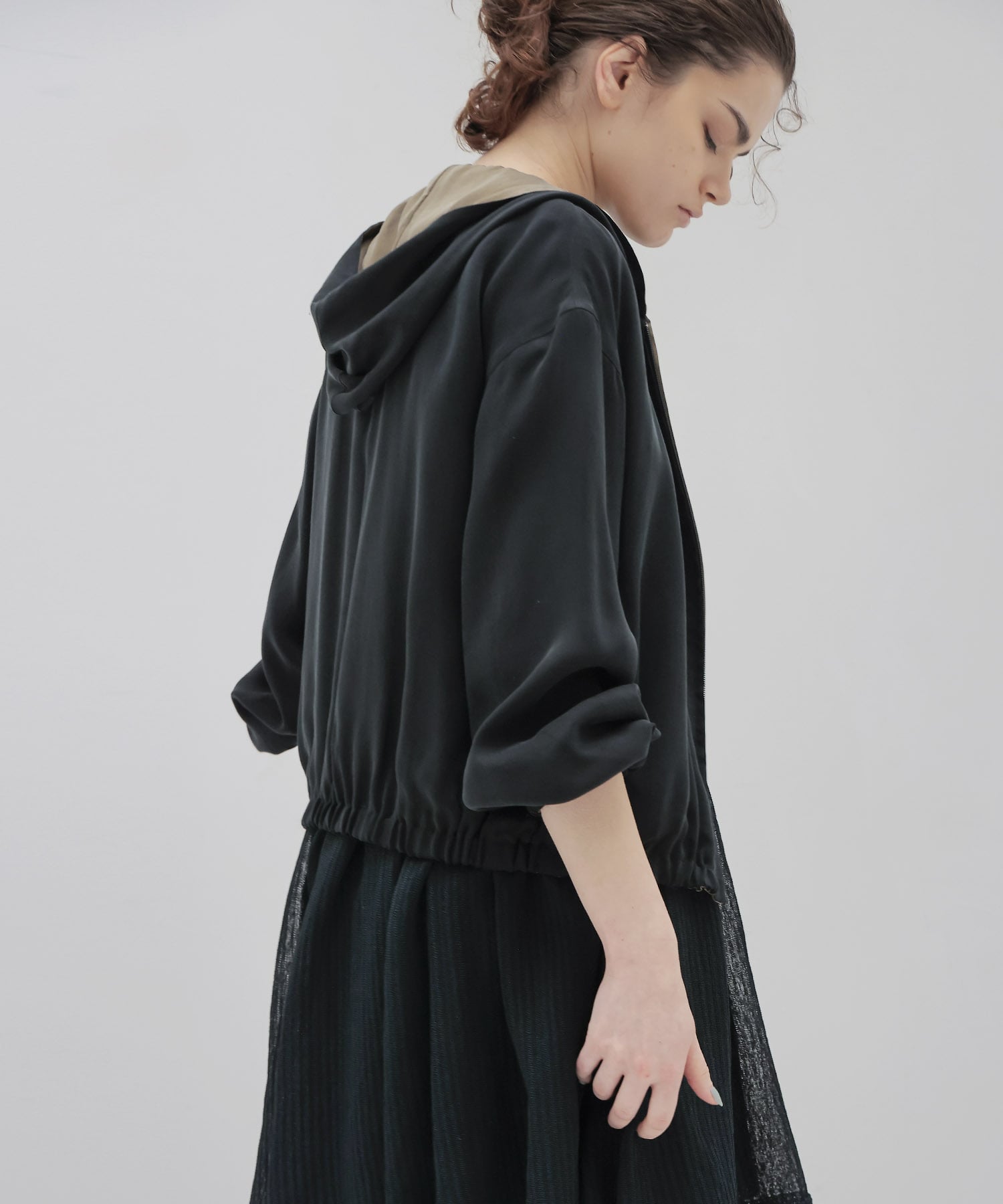 fibril cupra revesible zip blouson