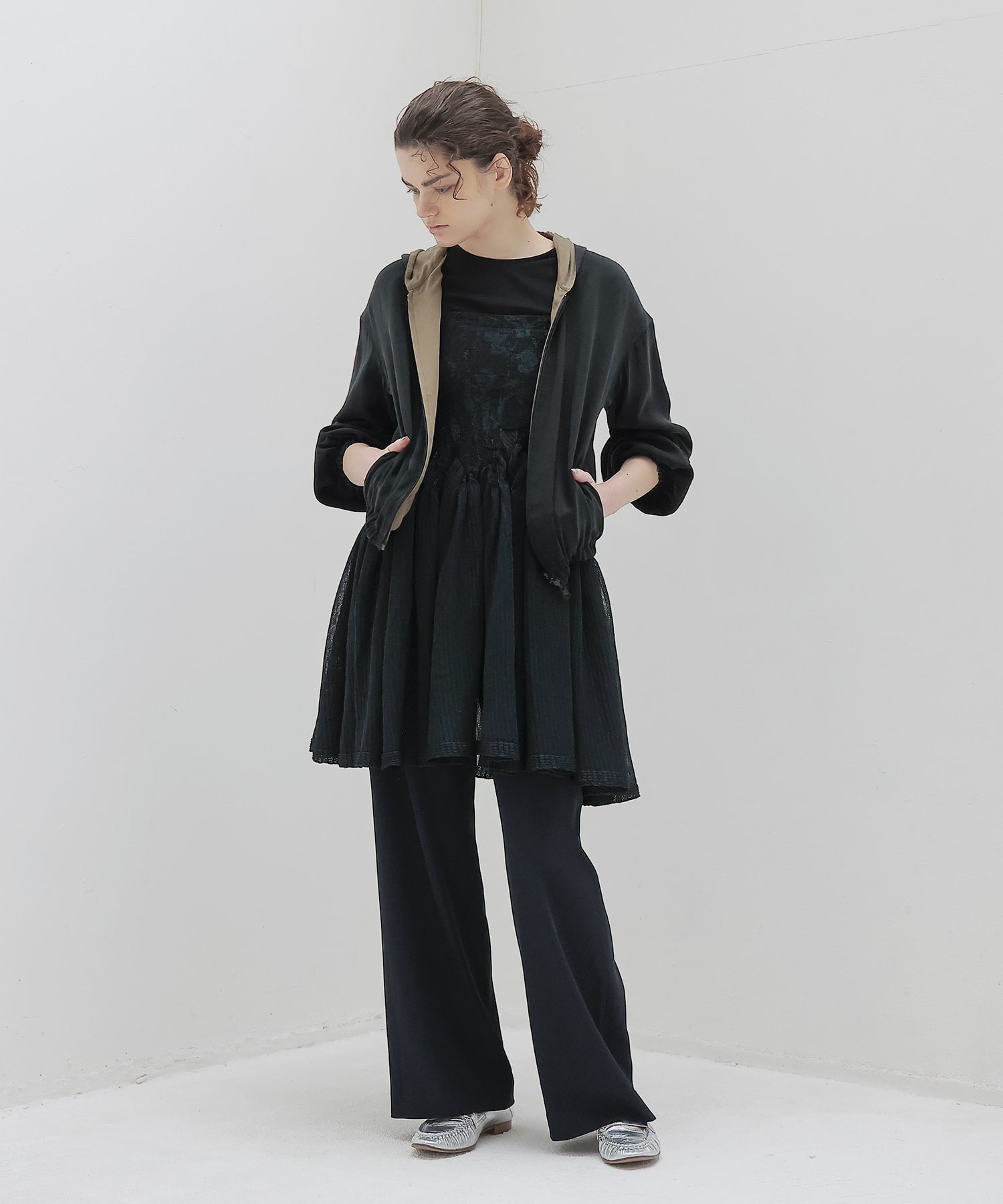 fibril cupra revesible zip blouson