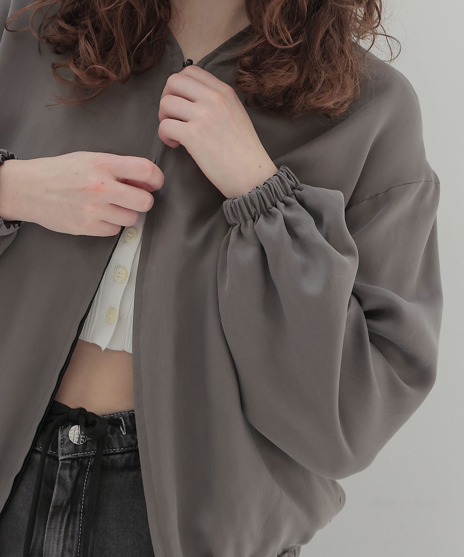 fibril cupra revesible zip blouson