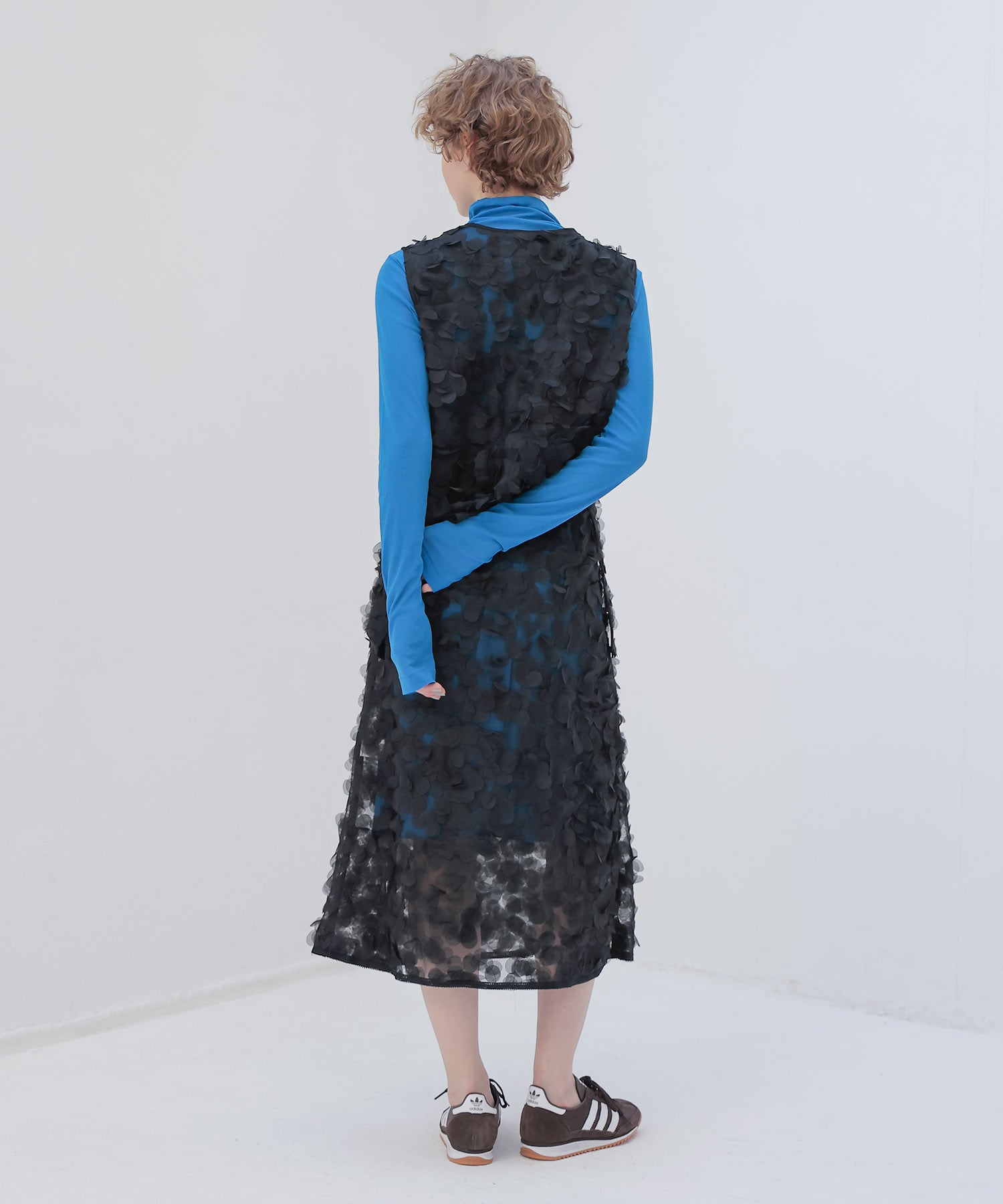 sheer high twist tunic dress