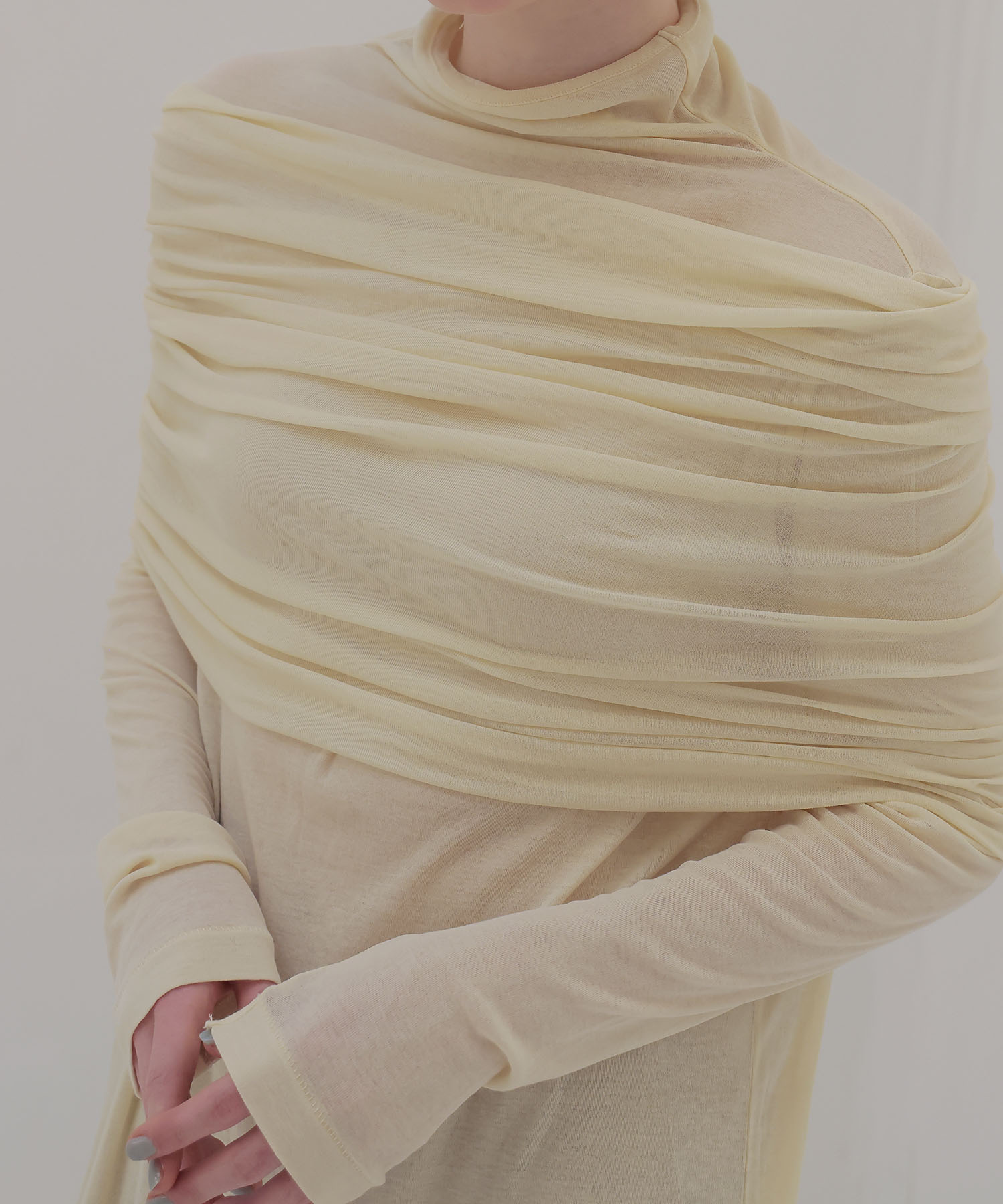 sheer high twist tunic dress