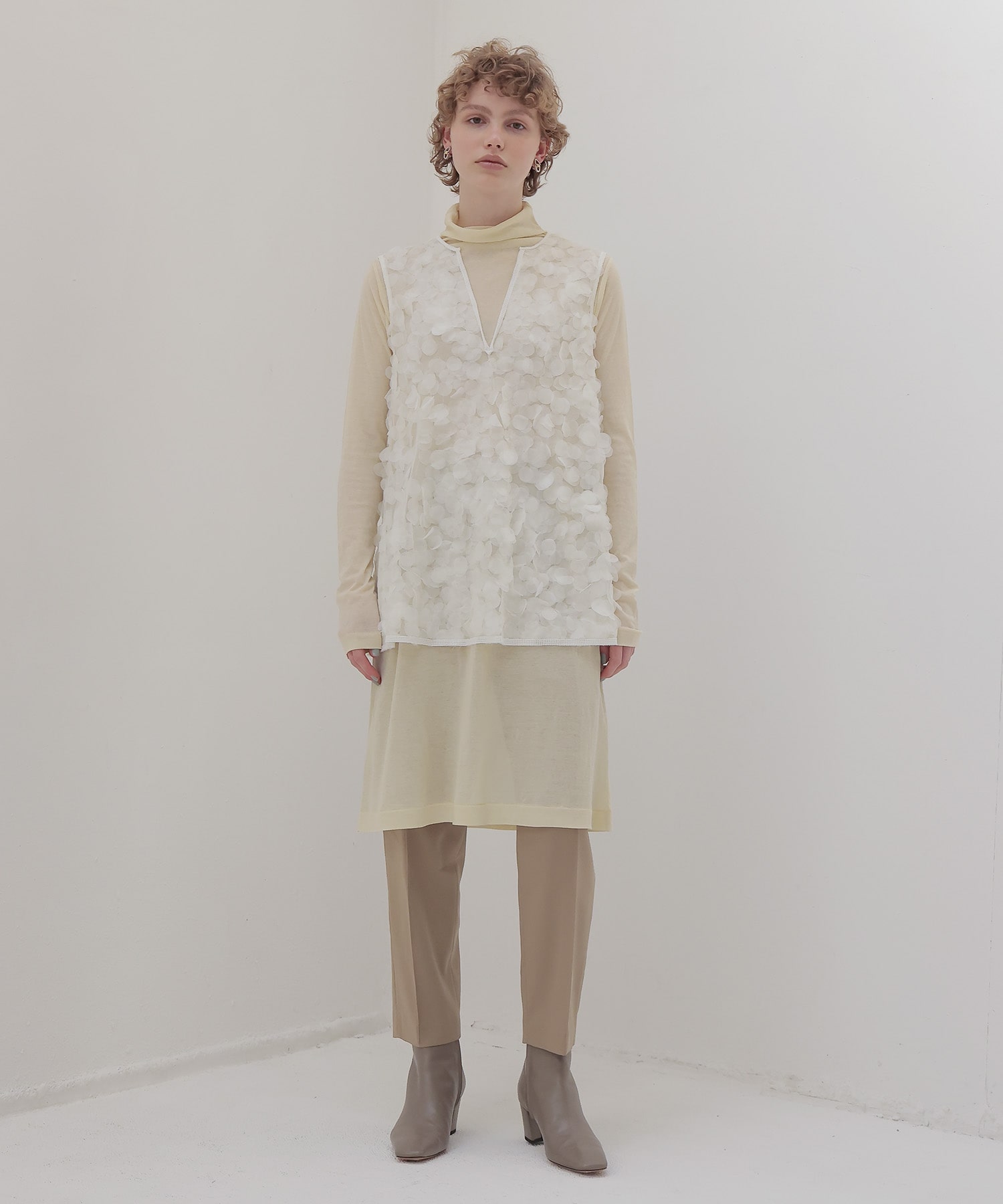 sheer high twist tunic dress
