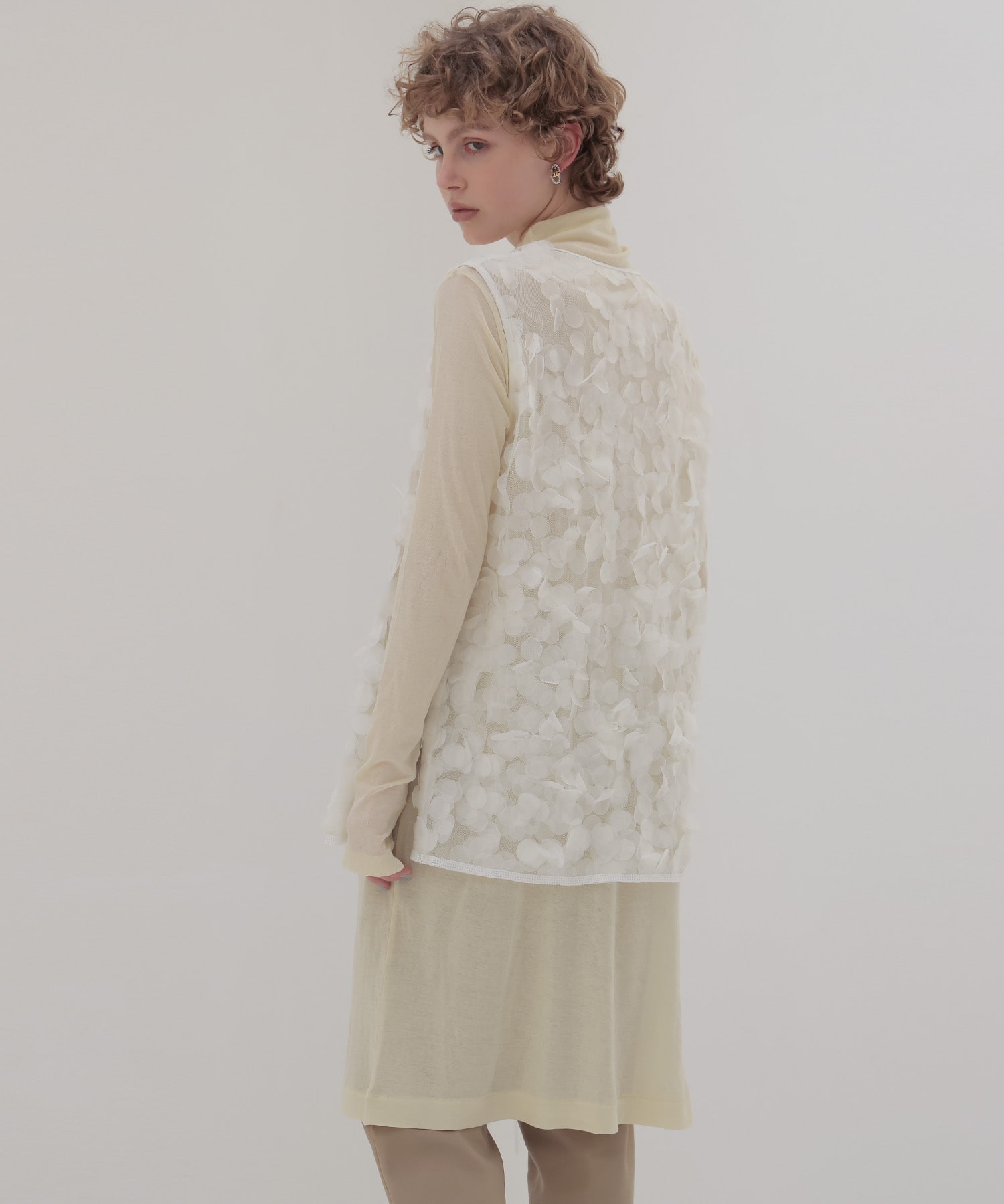 sheer high twist tunic dress