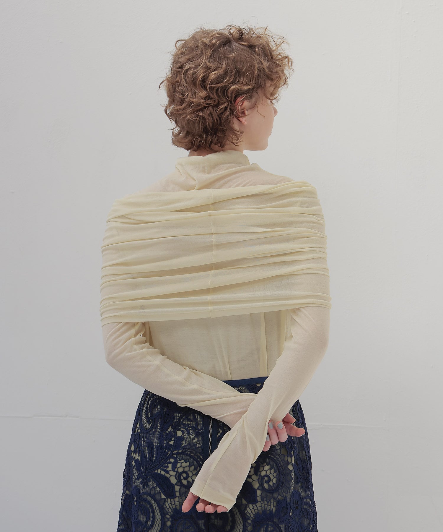 sheer high twist pullover