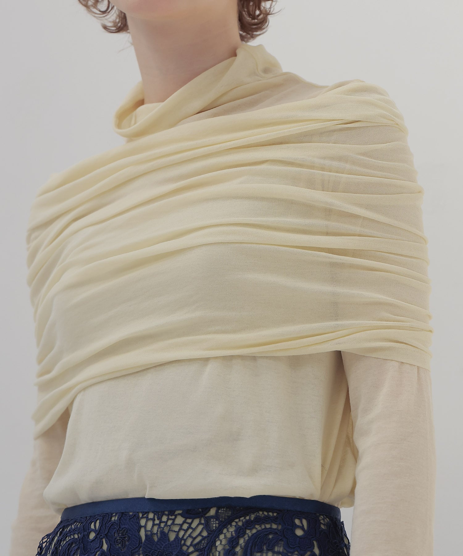 sheer high twist pullover