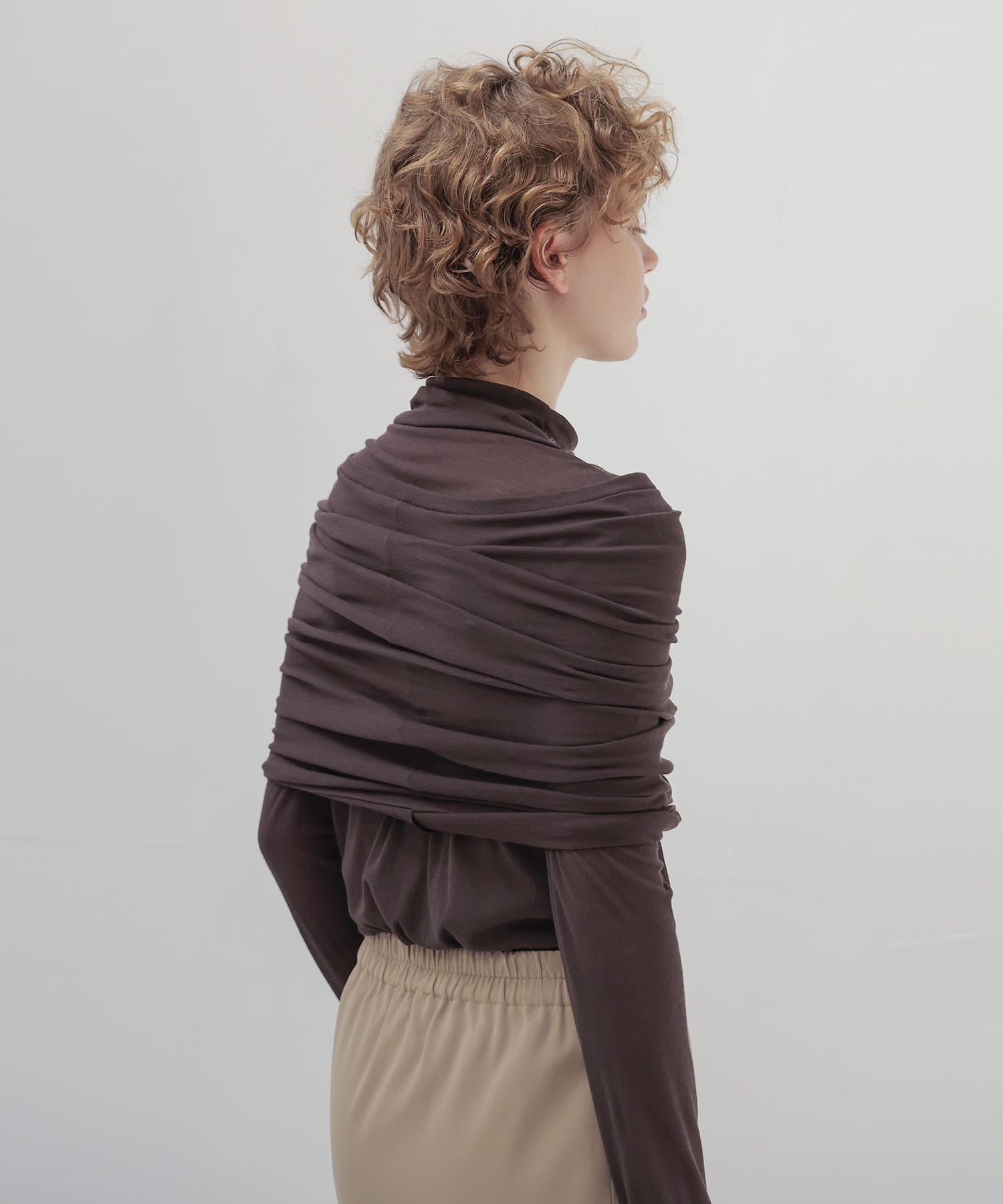 sheer high twist pullover