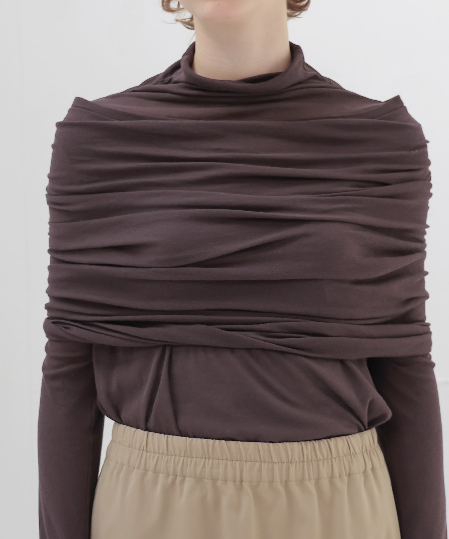 sheer high twist pullover
