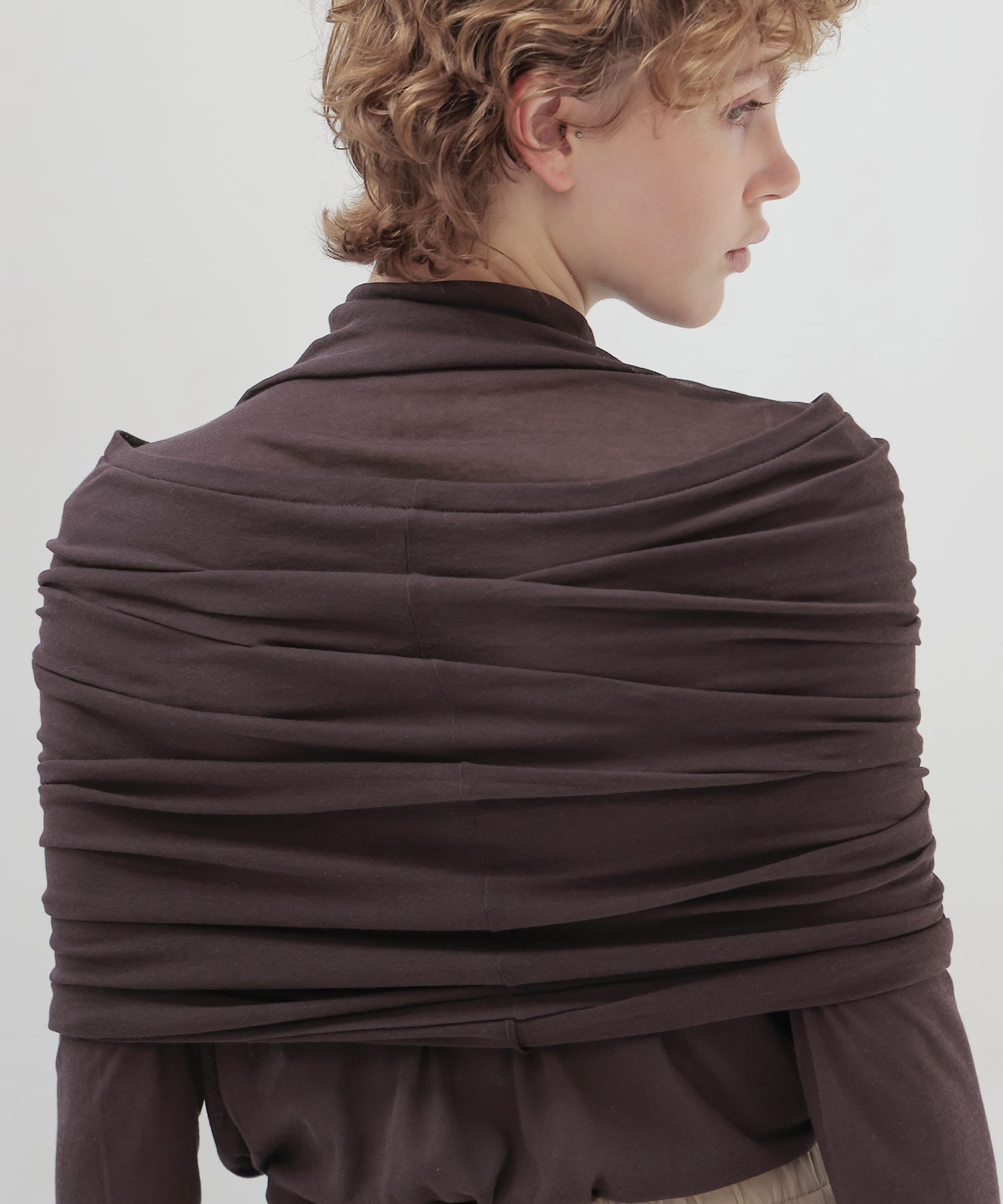 sheer high twist pullover