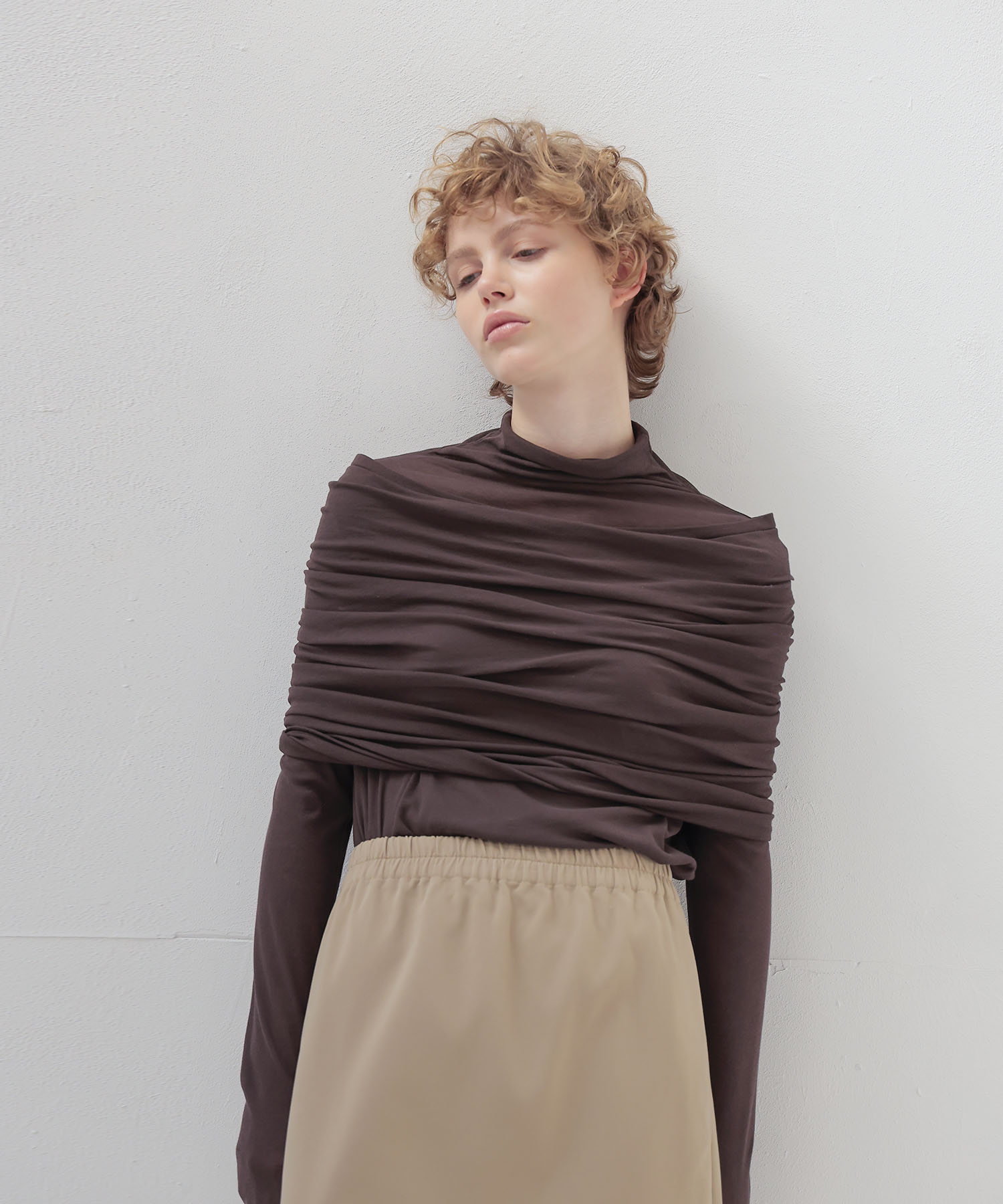 sheer high twist pullover