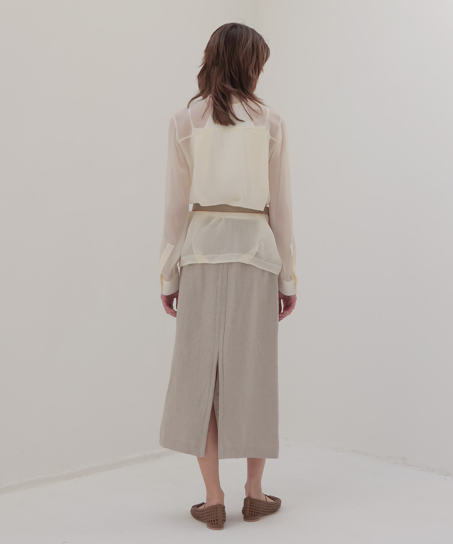 soft bubble sheer shirt