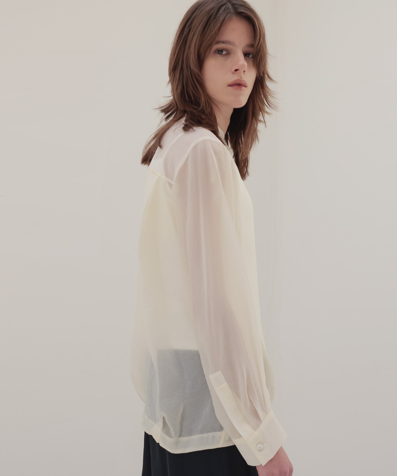 soft bubble sheer shirt