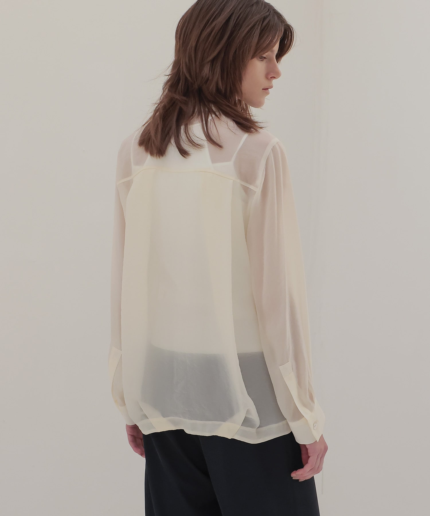 soft bubble sheer shirt