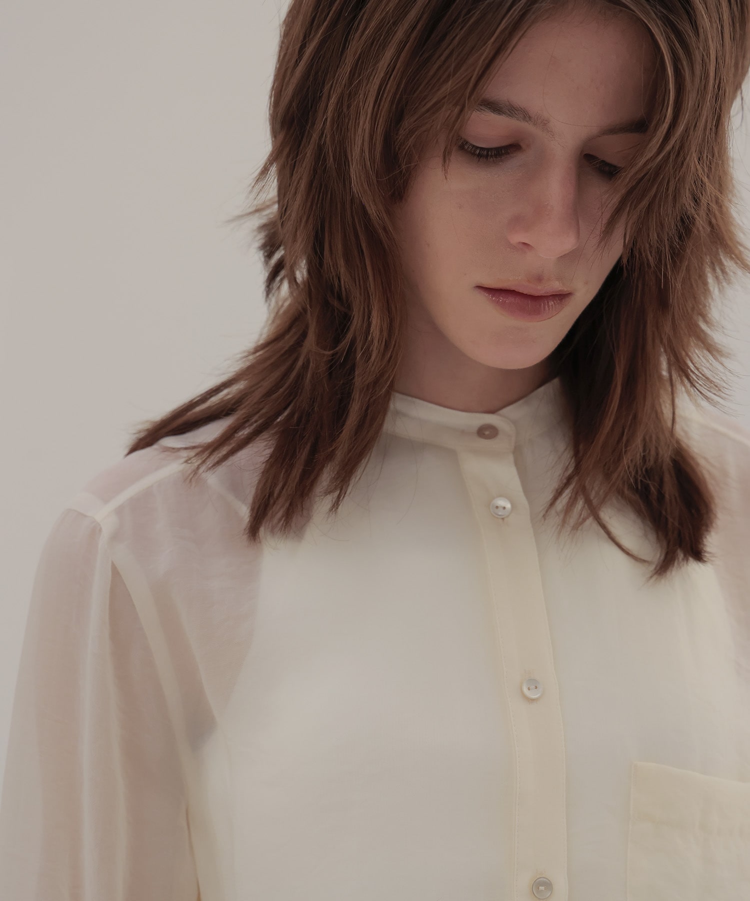 soft bubble sheer shirt