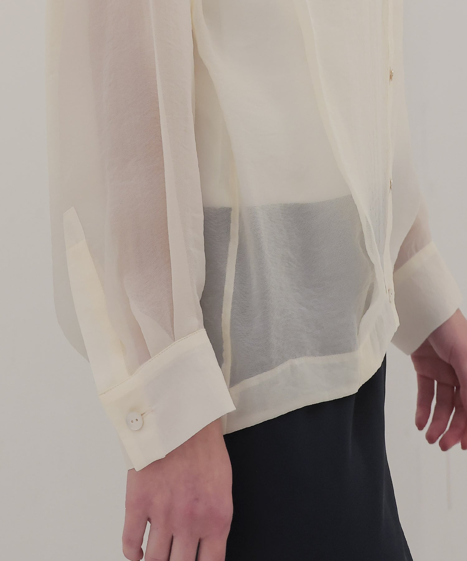 soft bubble sheer shirt