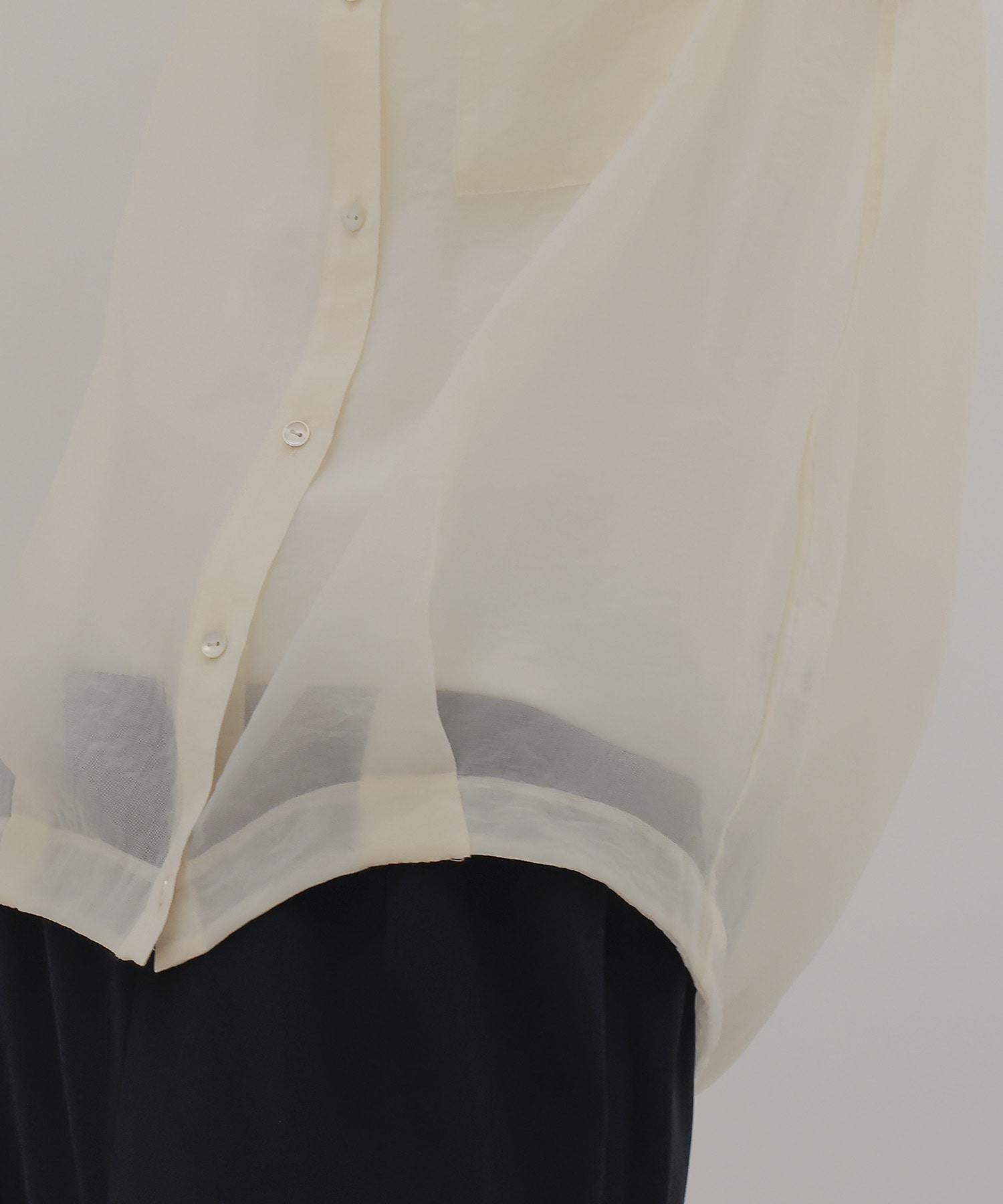 soft bubble sheer shirt