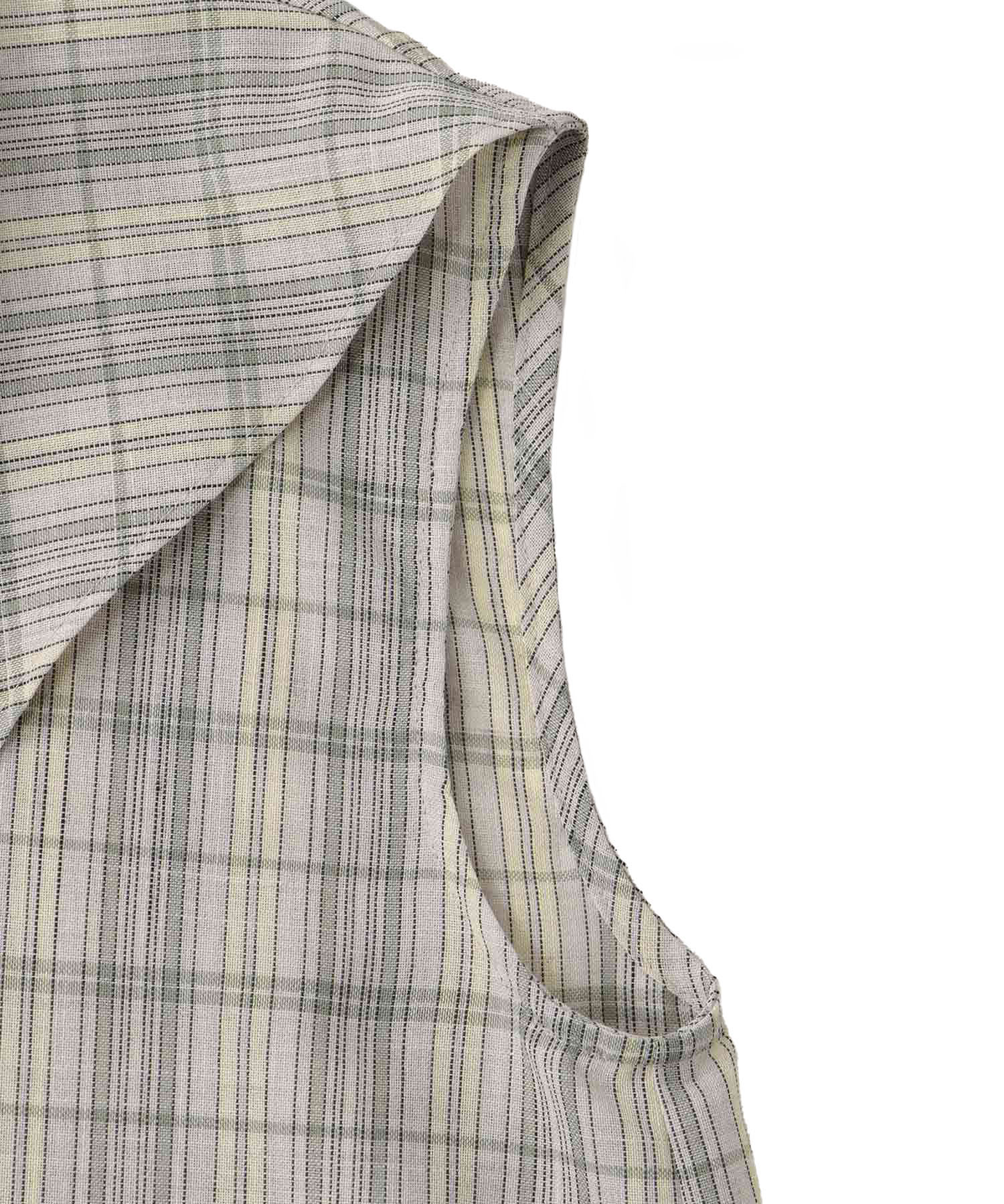VOILE check blouse
