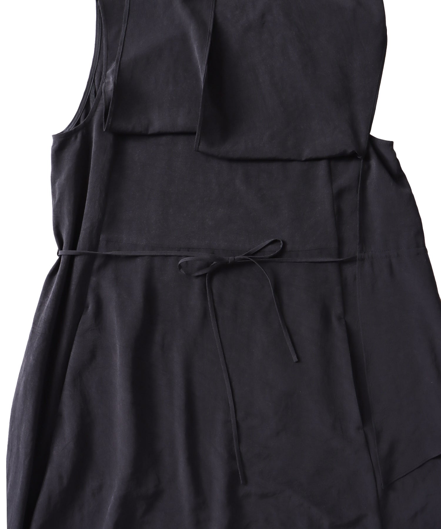 silky acetate irregular layered dress