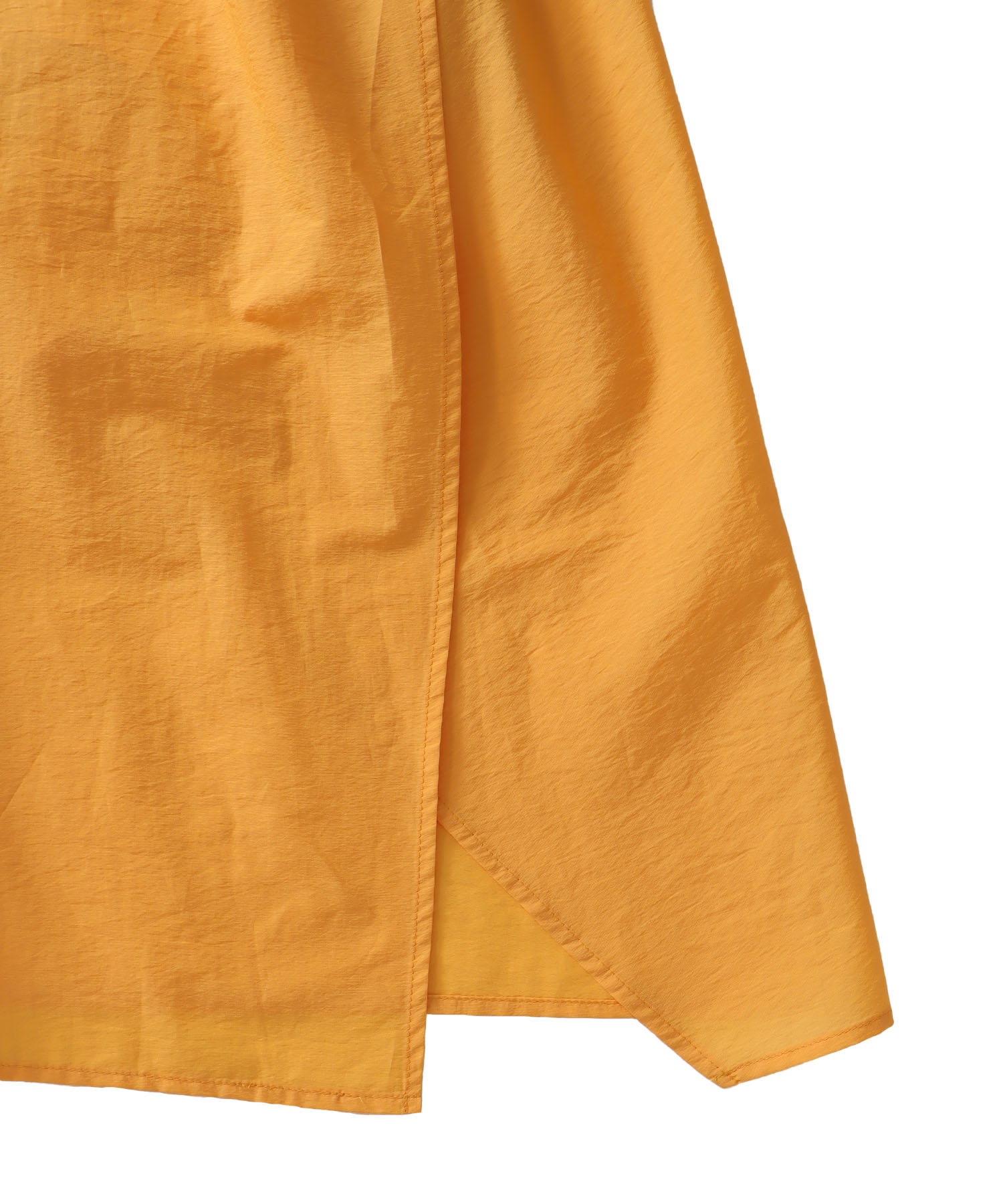 shirring irregular hem dress