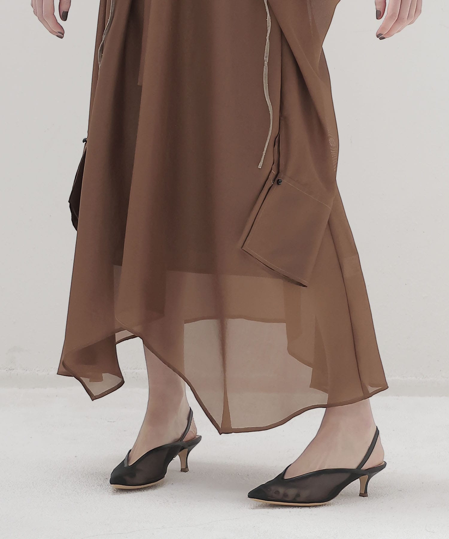 sheer shirt dress