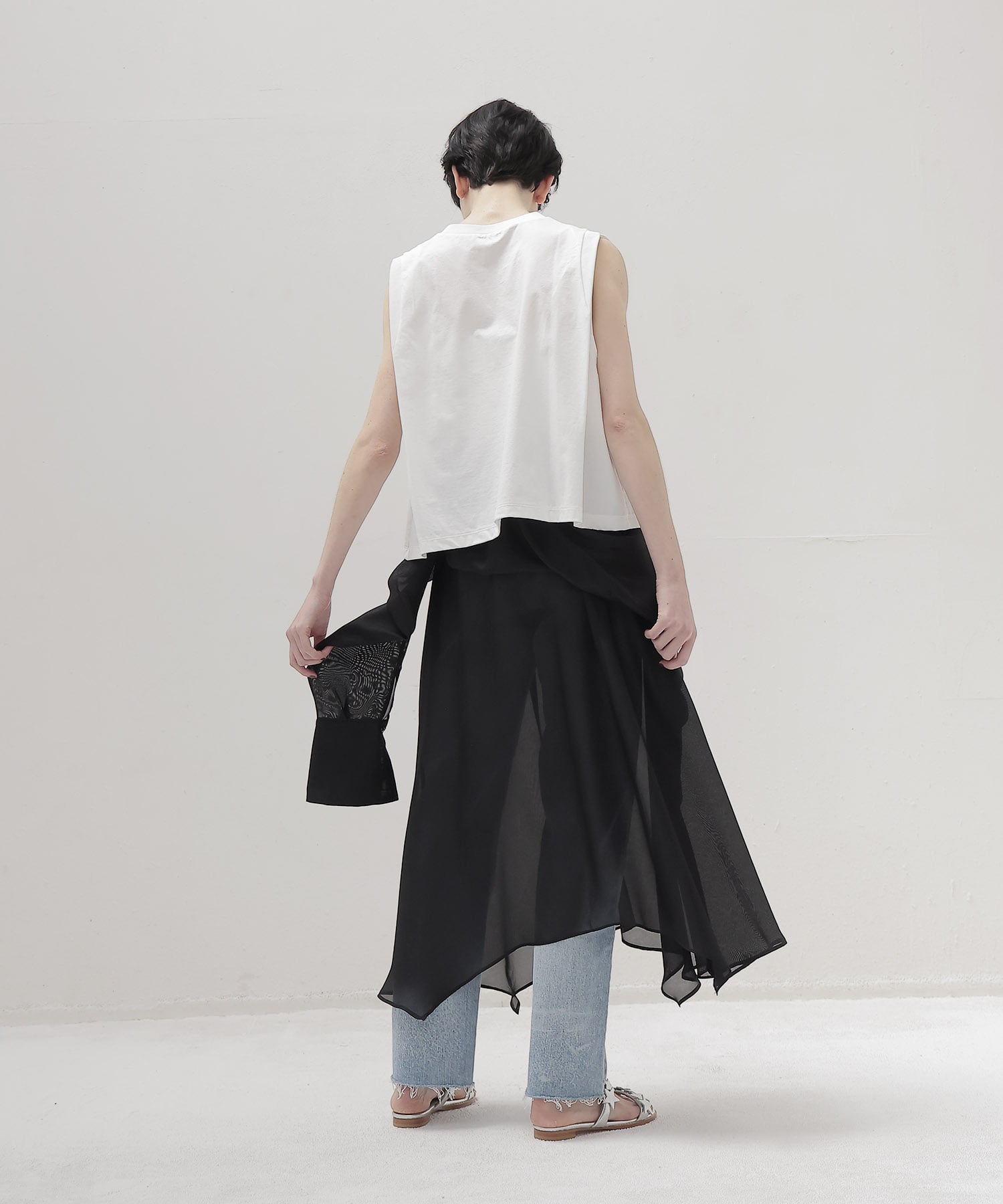 sheer shirt dress