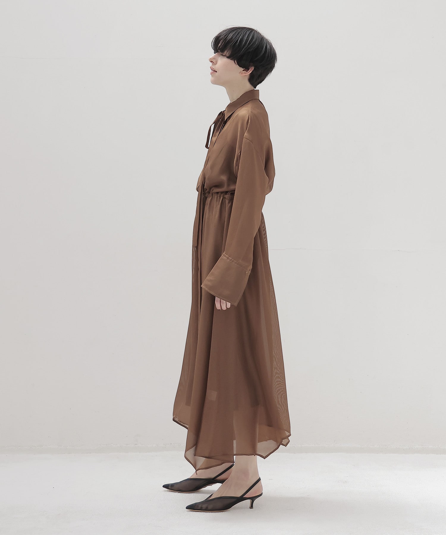 sheer shirt dress