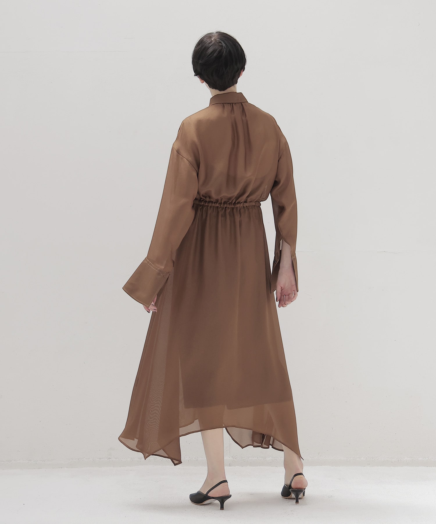 sheer shirt dress