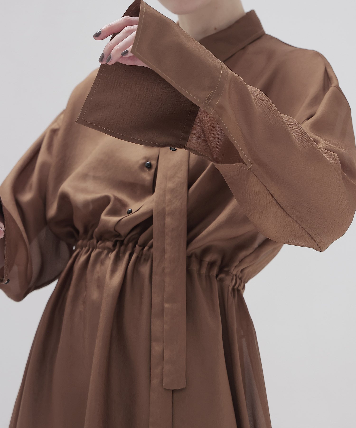 sheer shirt dress