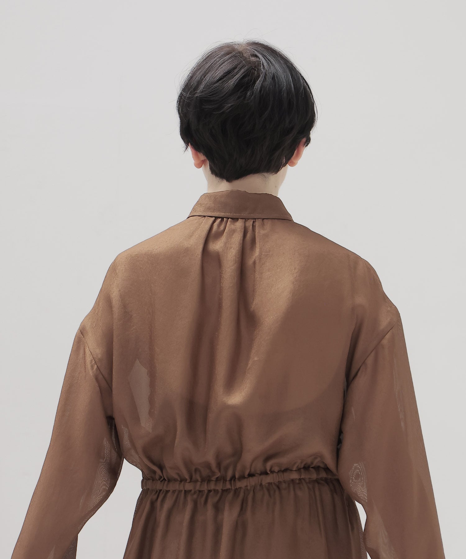 sheer shirt dress