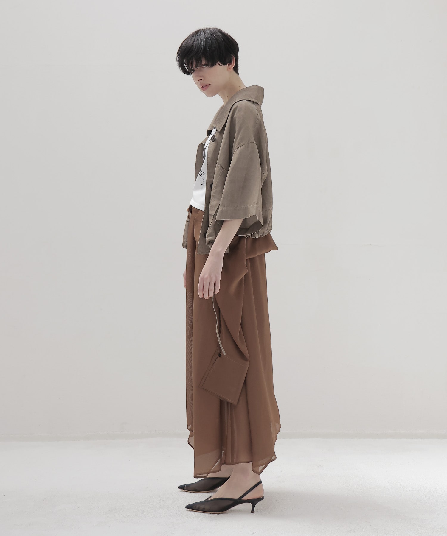 sheer shirt dress