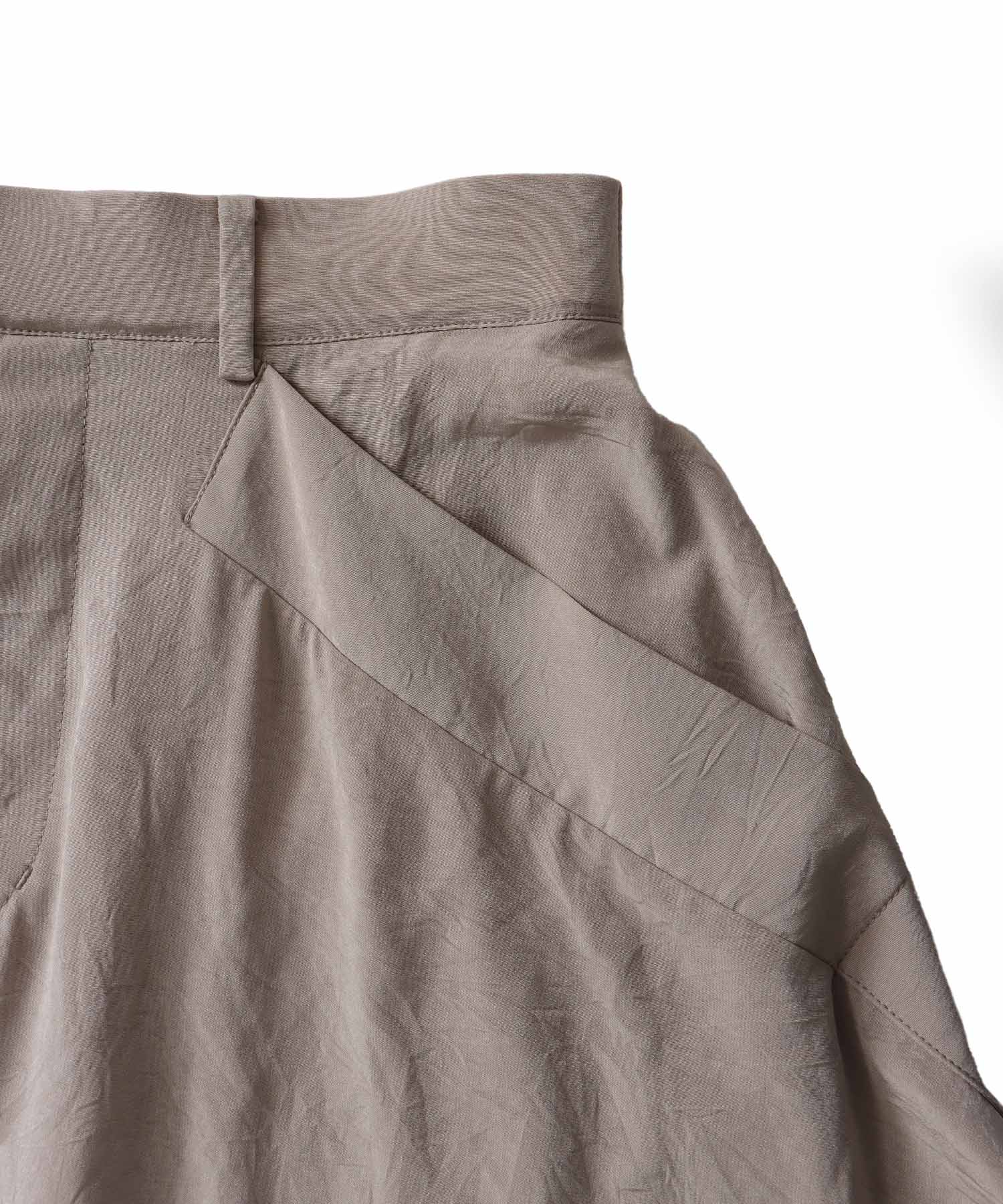silky acetate asymmetry skirt
