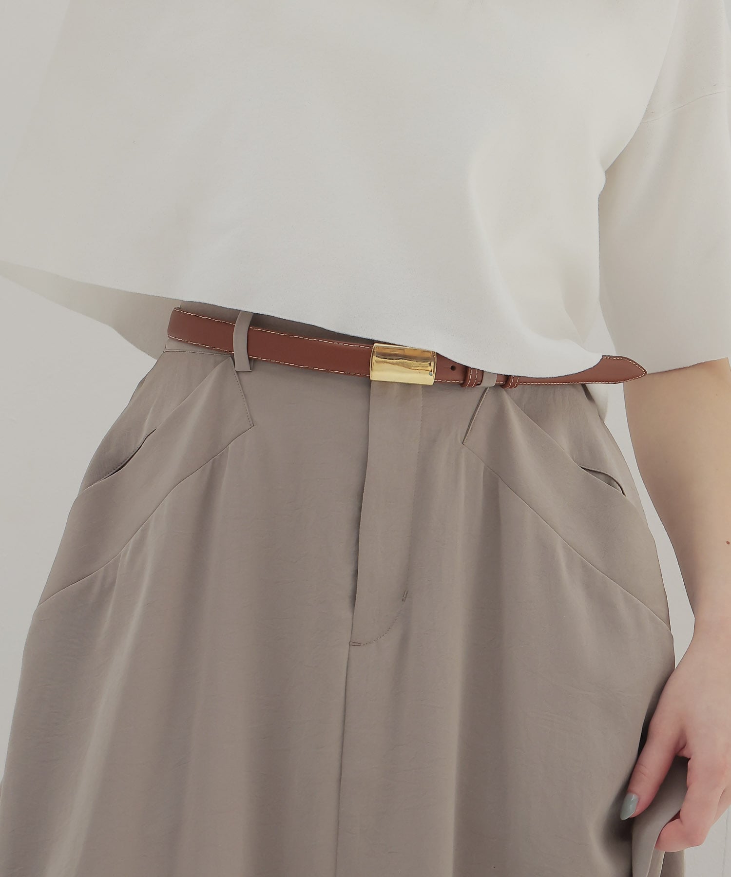 silky acetate asymmetry skirt
