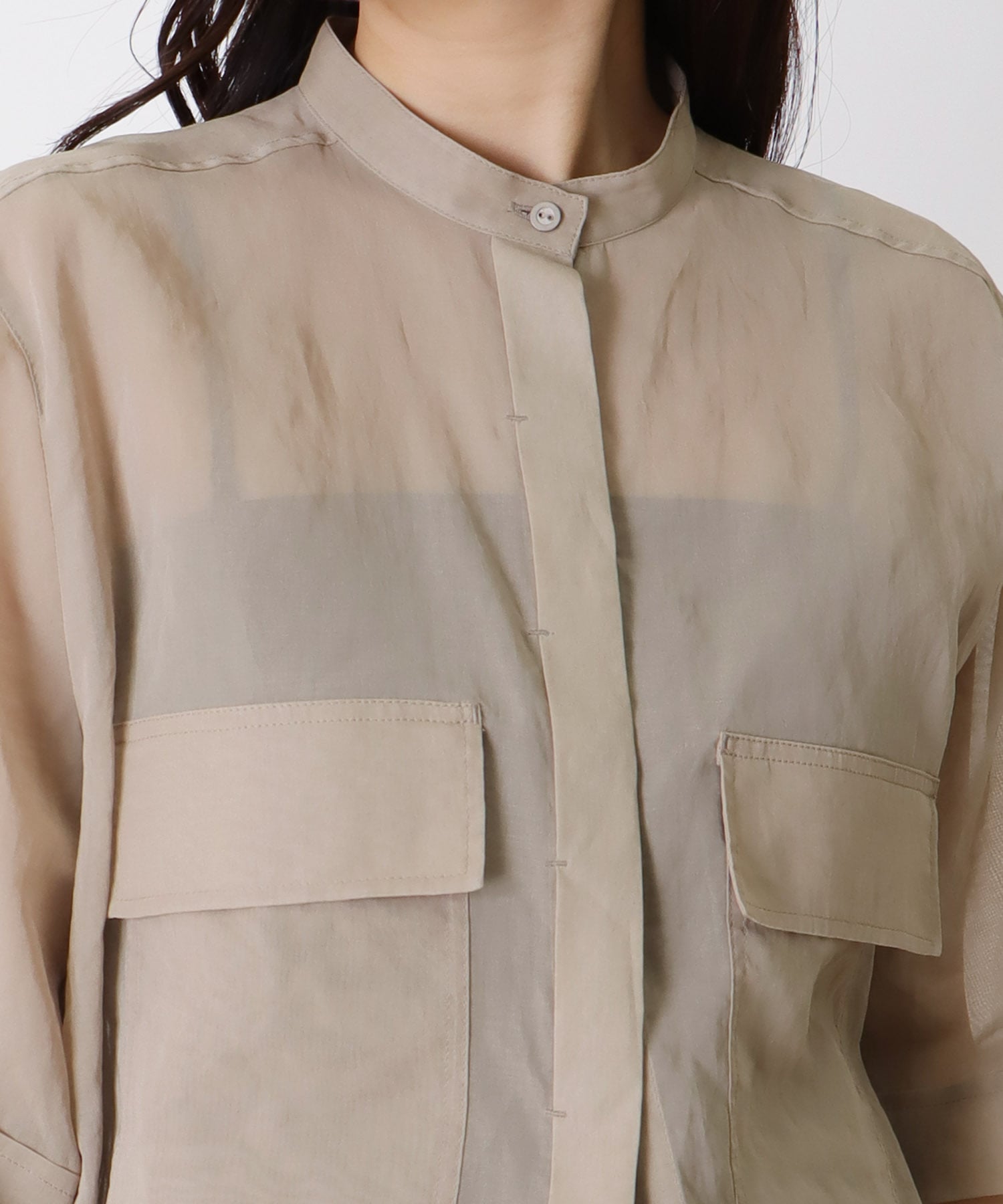 sheer cotton short shirt