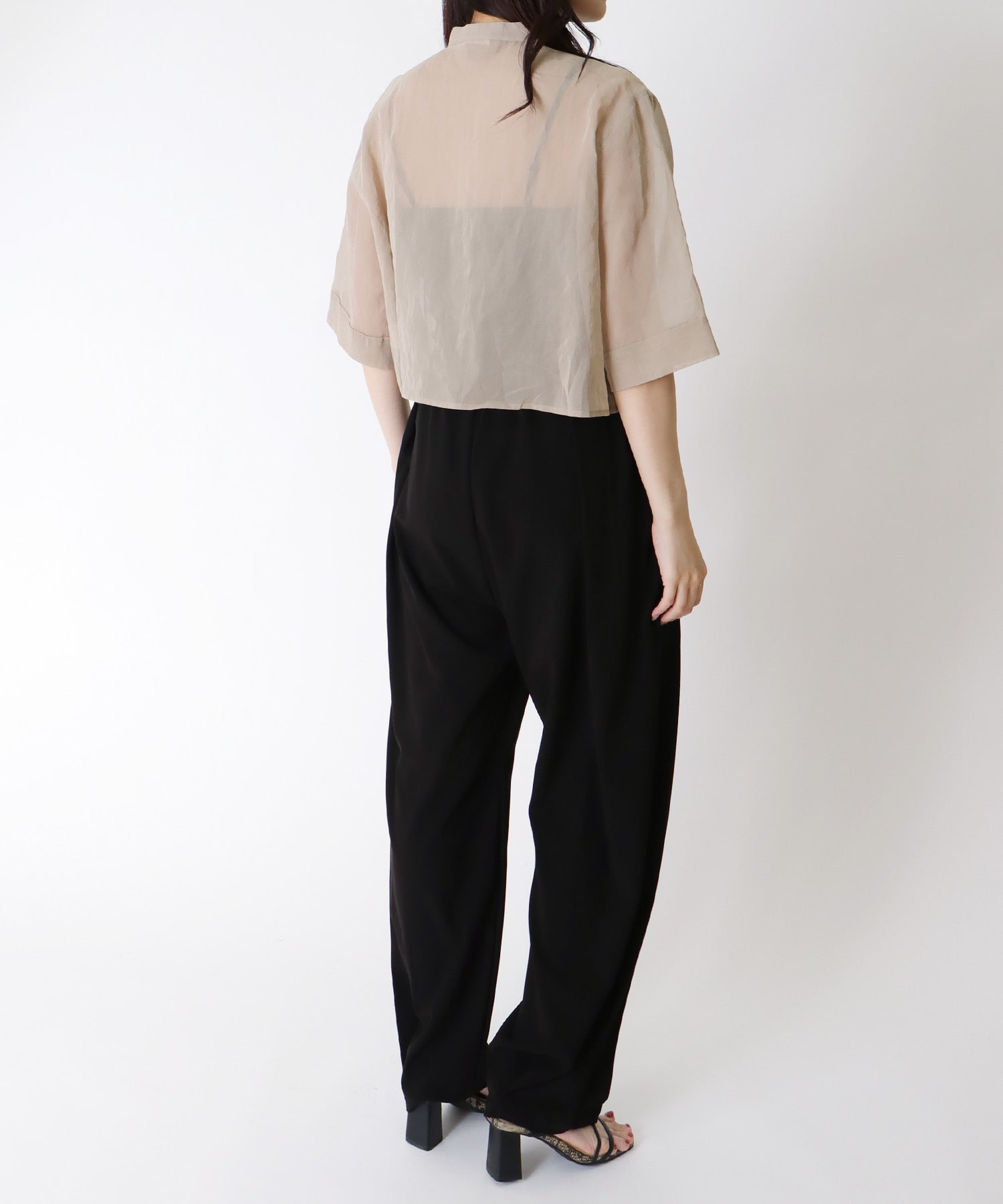 sheer cotton short shirt