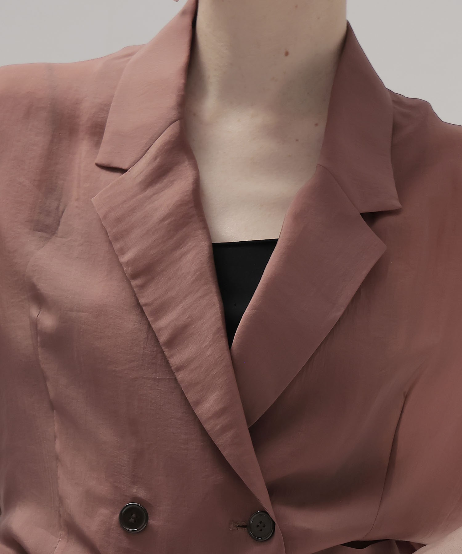 cupro sheer shirt jacket