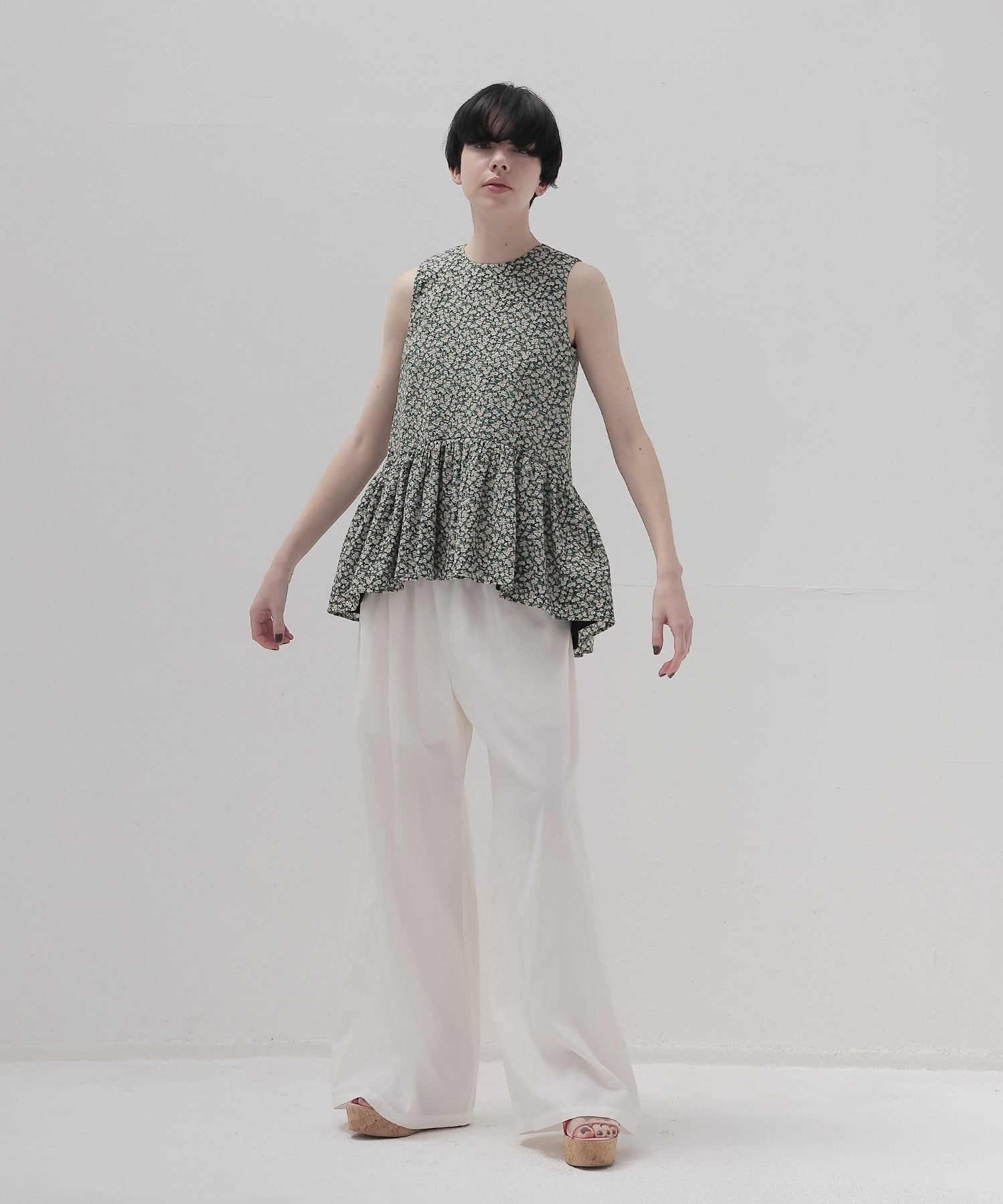 silky poplin easy trouser