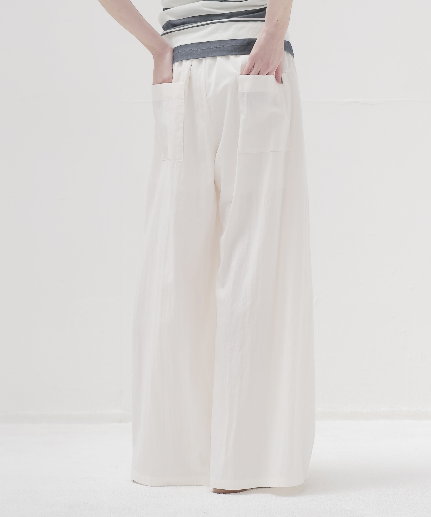 silky poplin easy trouser