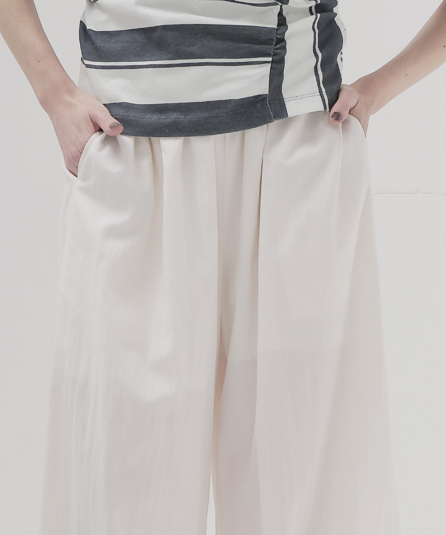 silky poplin easy trouser